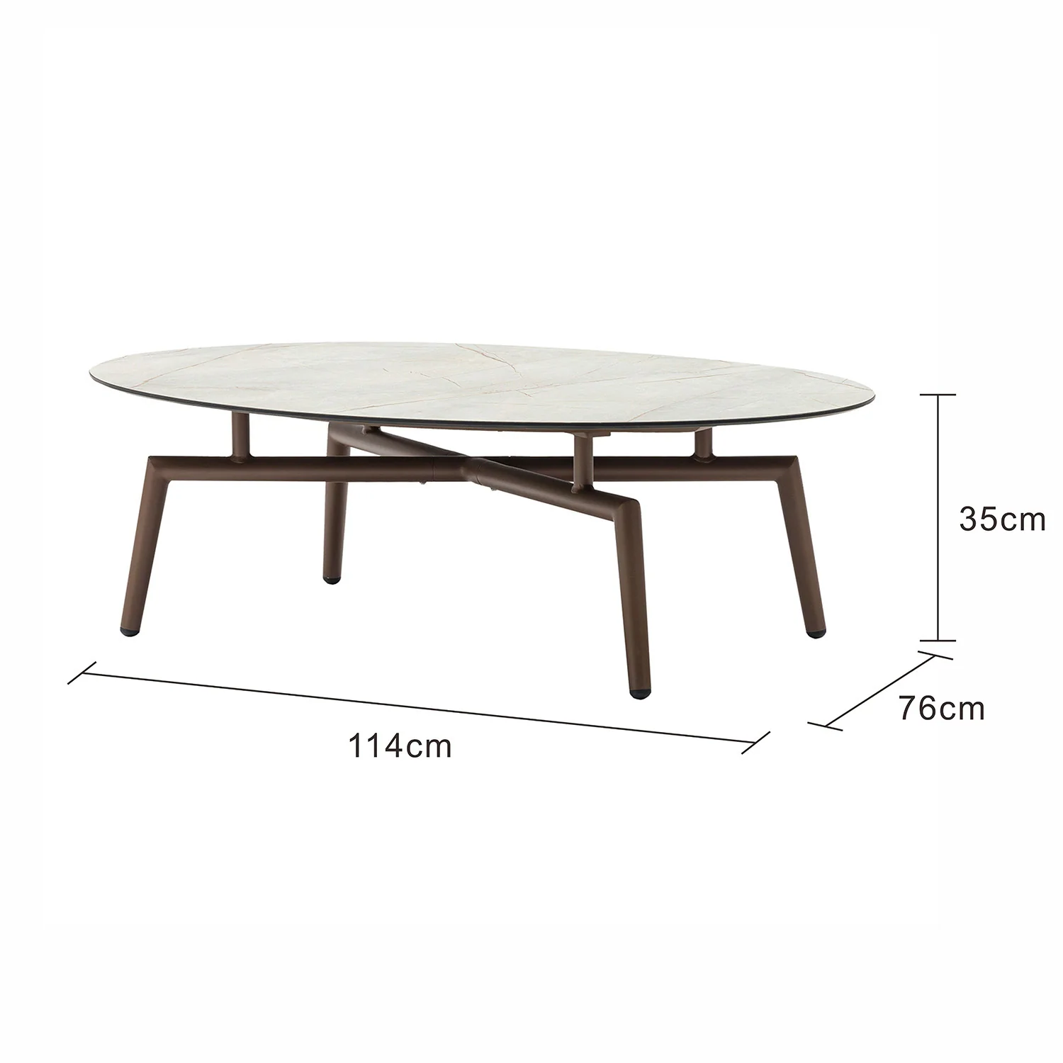 Adeline Aluminium Outdoor Coffee Table - Image 3