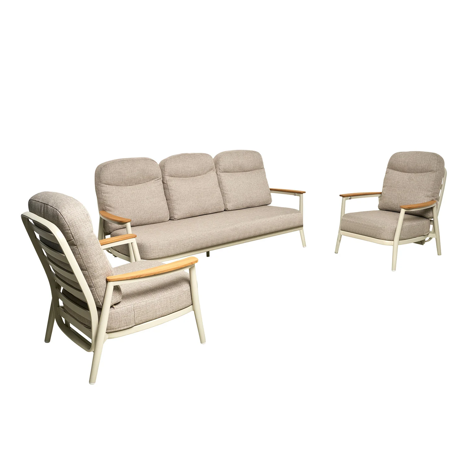 Anchorage 5 Seater Outdoor Aluminium Recliner Lounge - Image 3