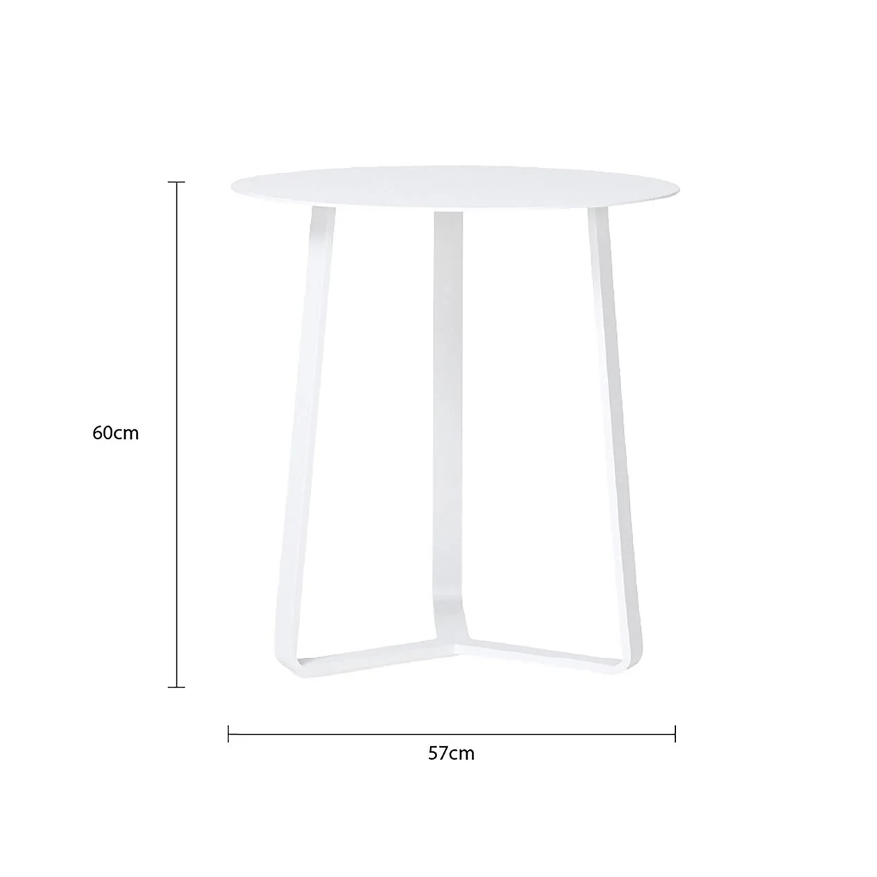 Apollo Outdoor Aluminium Round Side Table 57 cm - Image 6