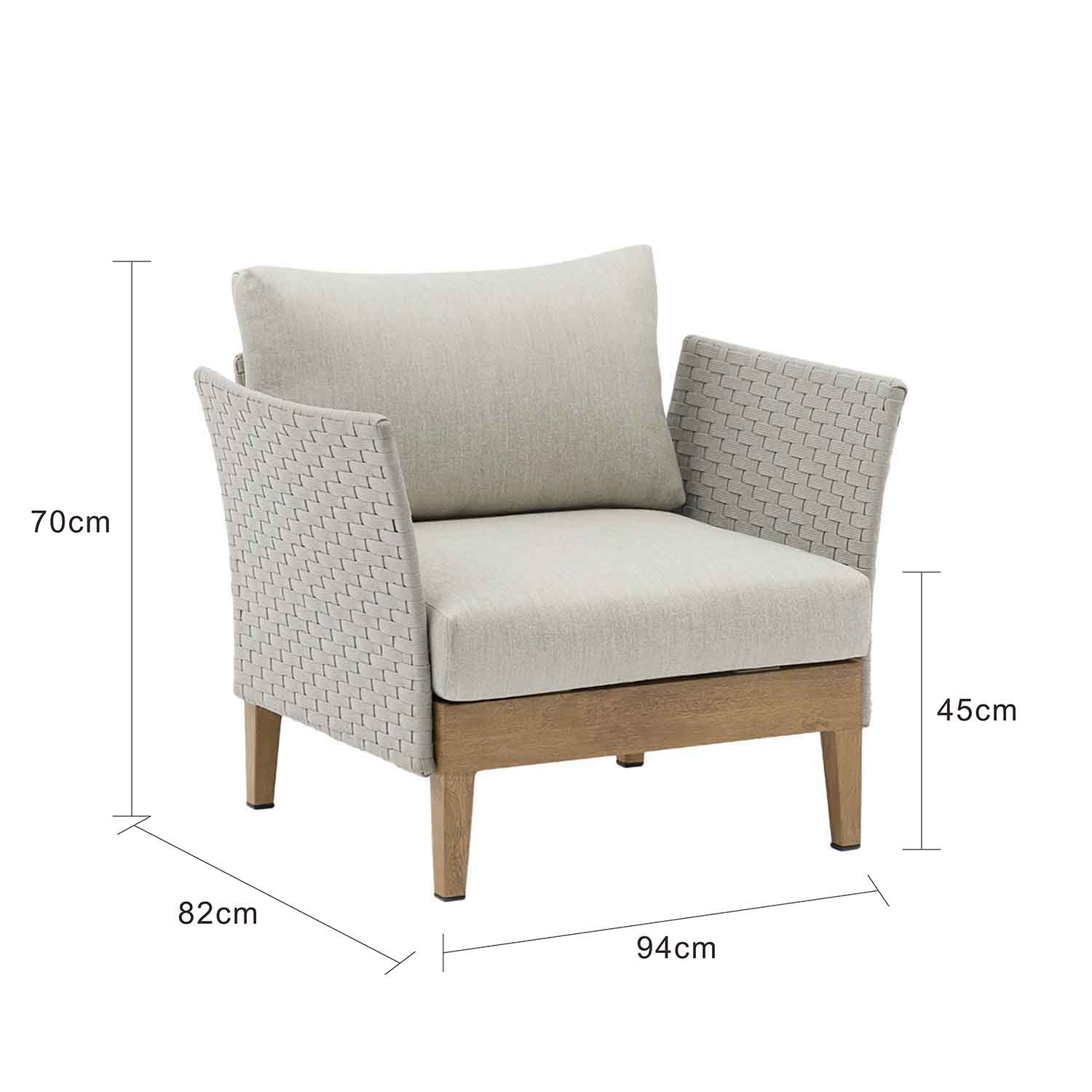 Belfast Outdoor Rope Armchair - Image 3