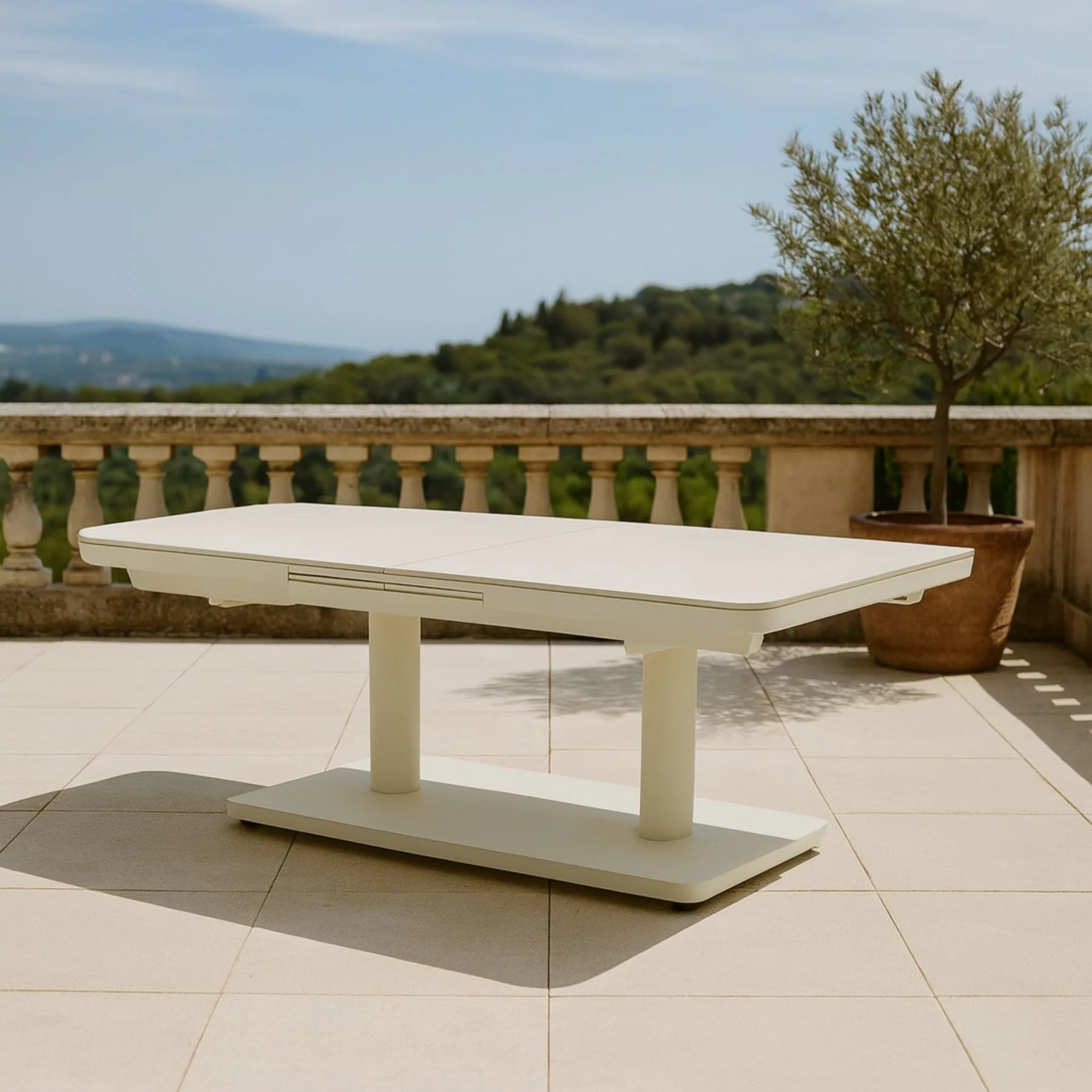 Bendigo Aluminium Outdoor Pop Up Extension Coffee Table 140/180 cm - Image 3