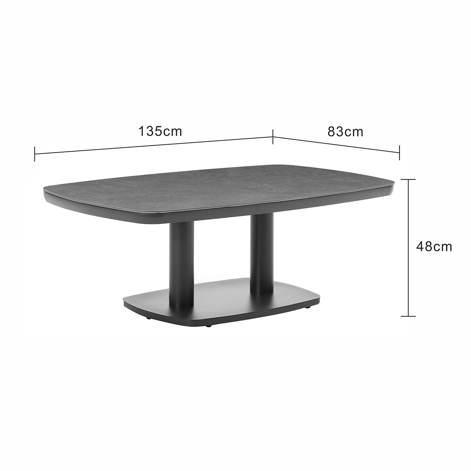 Bendigo Aluminium Outdoor Coffee Table 135 cm - Image 6