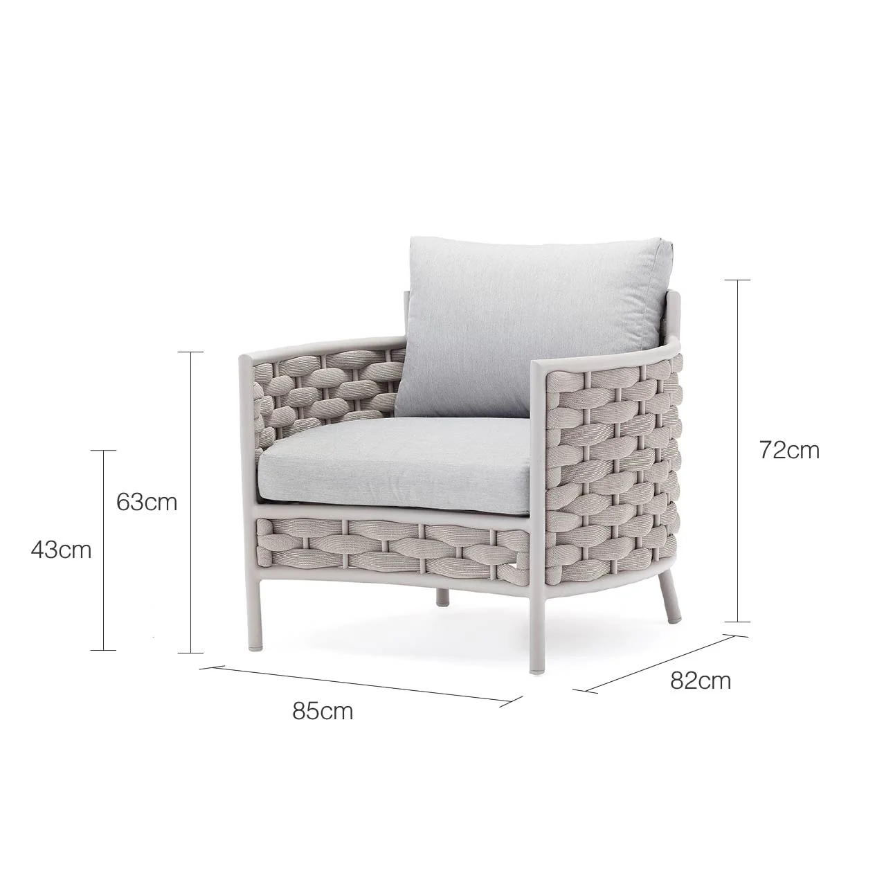 Boston Outdoor Rope Armchair - Image 7