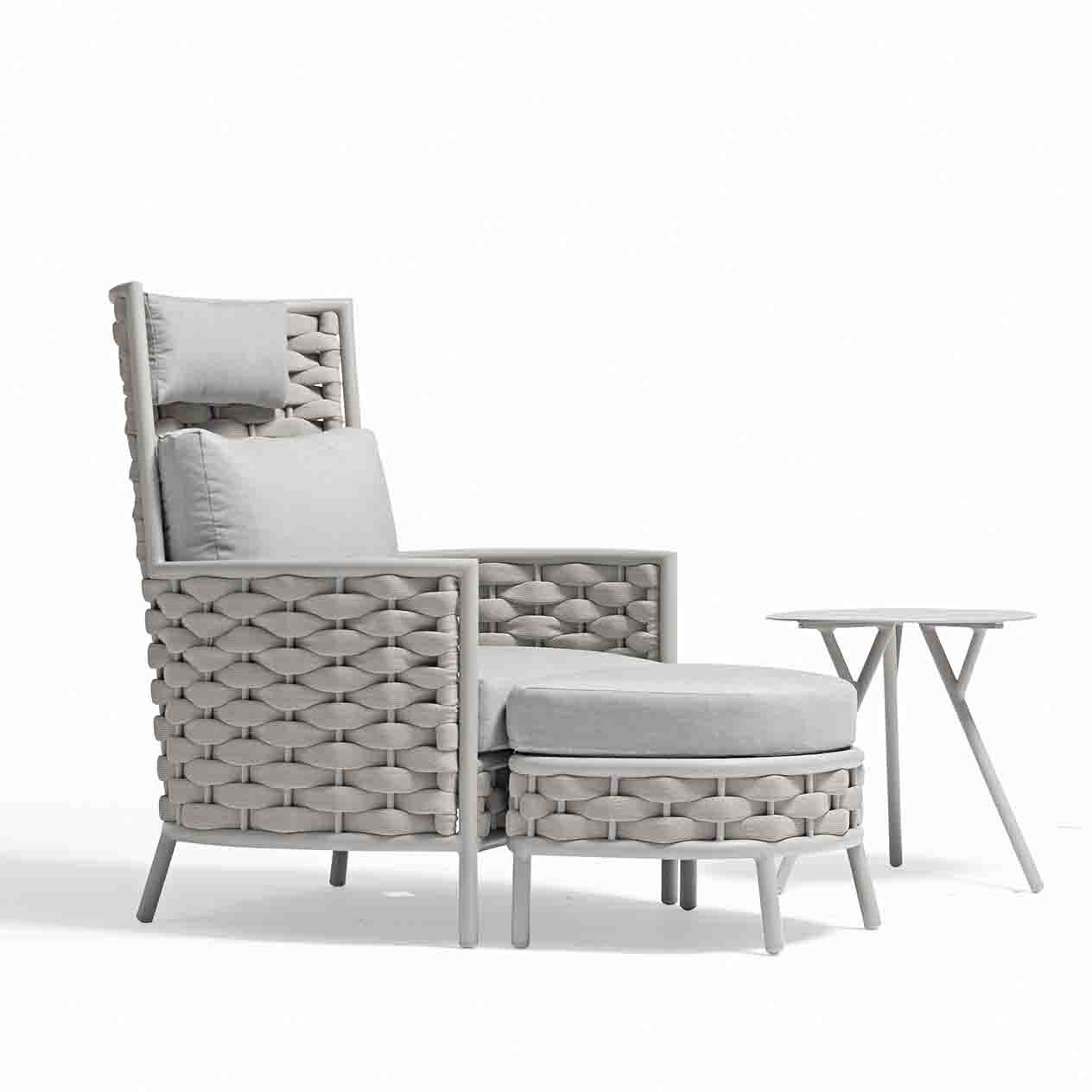 Boston Outdoor Rope Ottoman - Image 3
