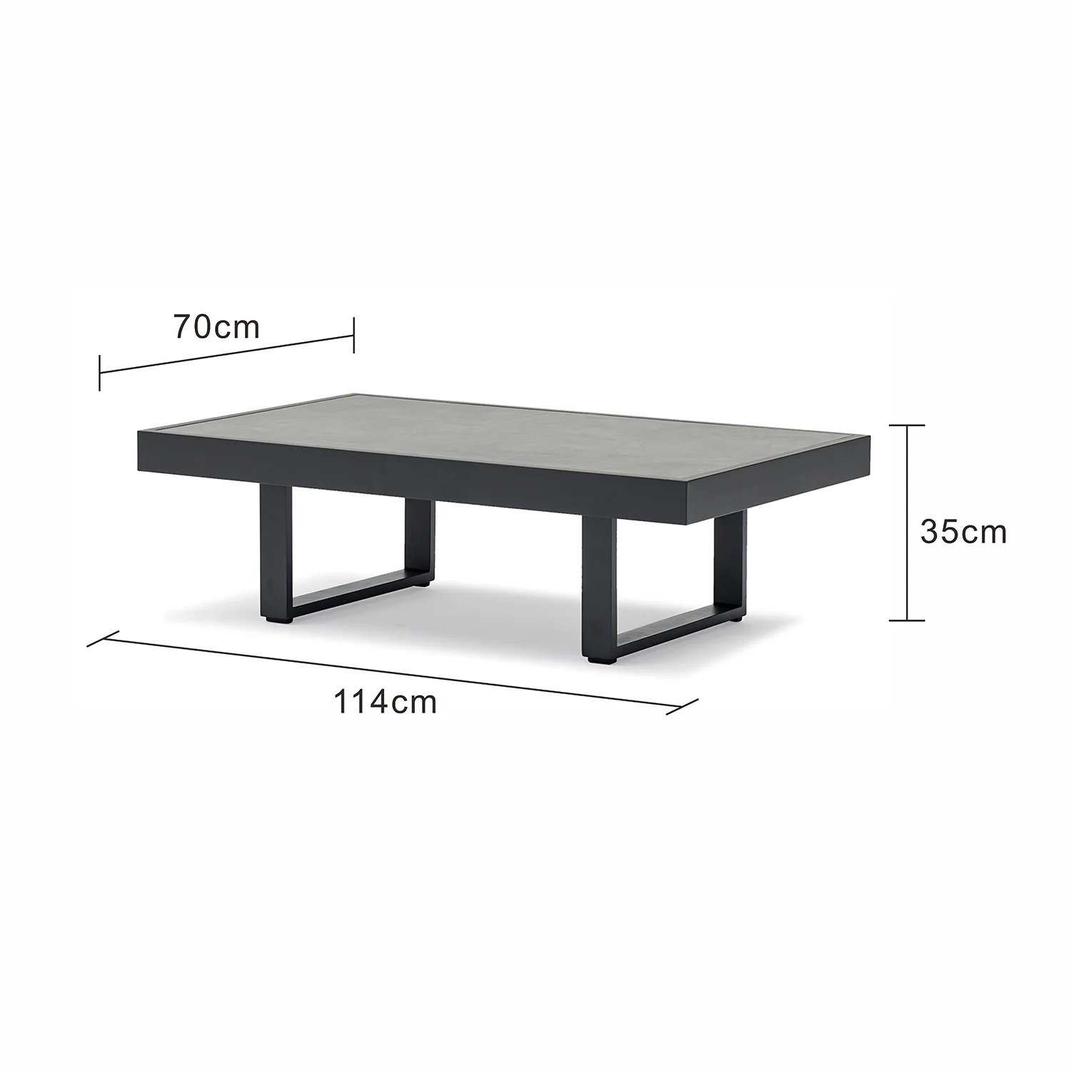 Breeze Aluminium Outdoor Coffee Table - Image 4