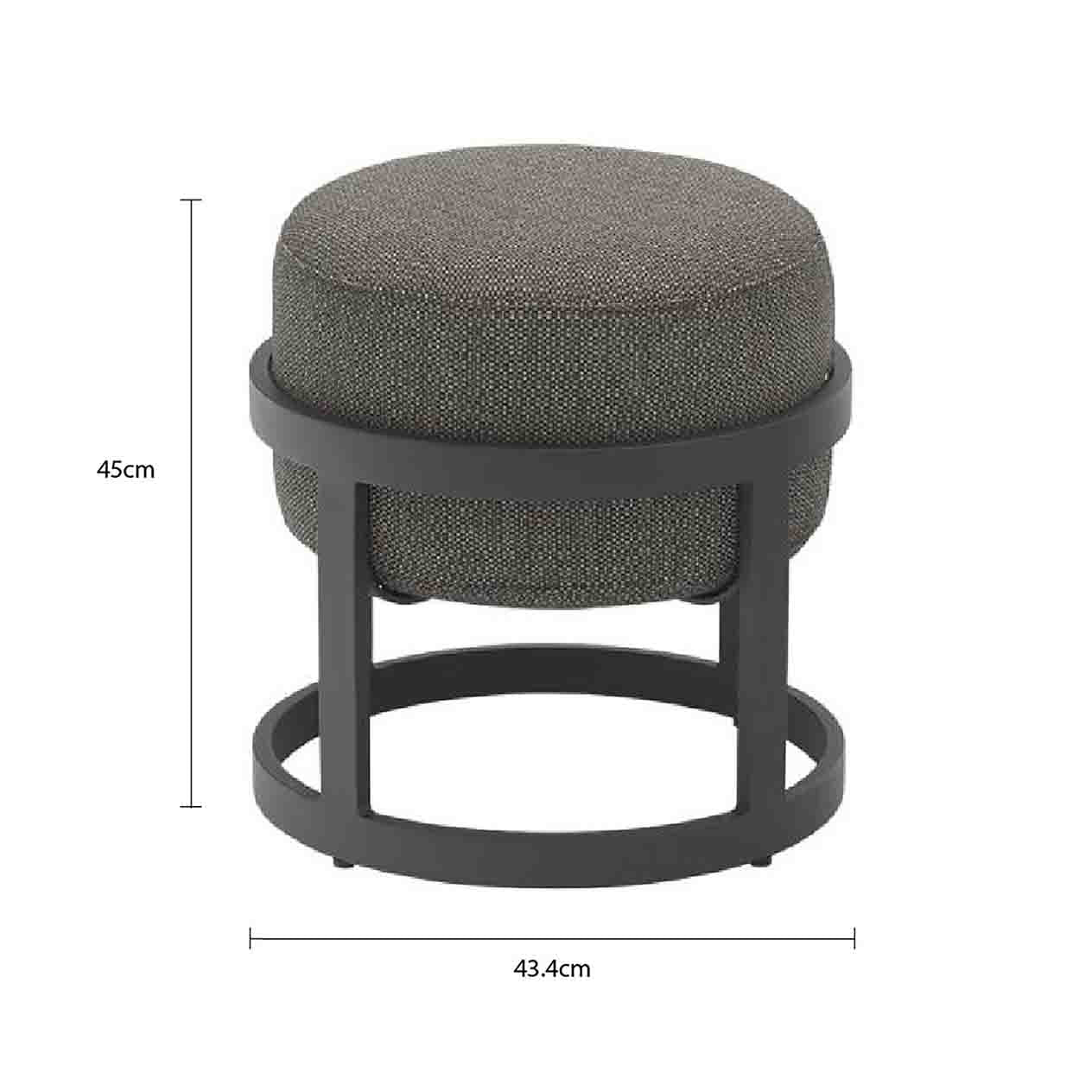 Casper Round Outdoor Aluminium Stool - Image 7