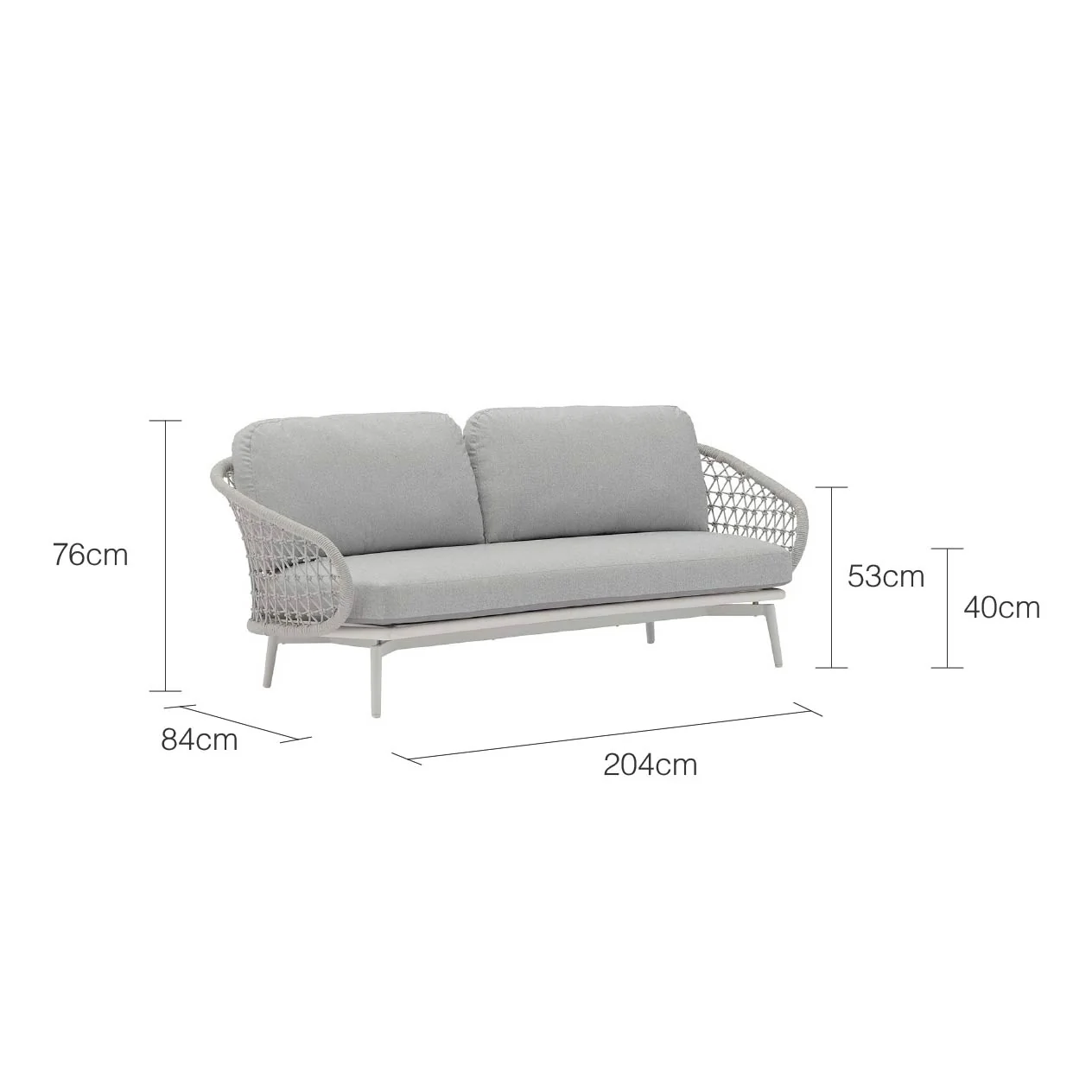 Chelsea 2 Seater Outdoor Rope Lounge - Image 3