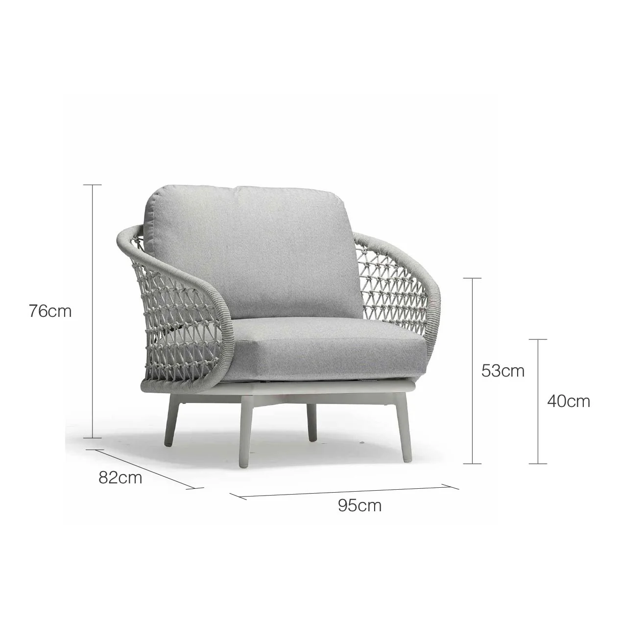 Chelsea Outdoor Rope Armchair - Image 6