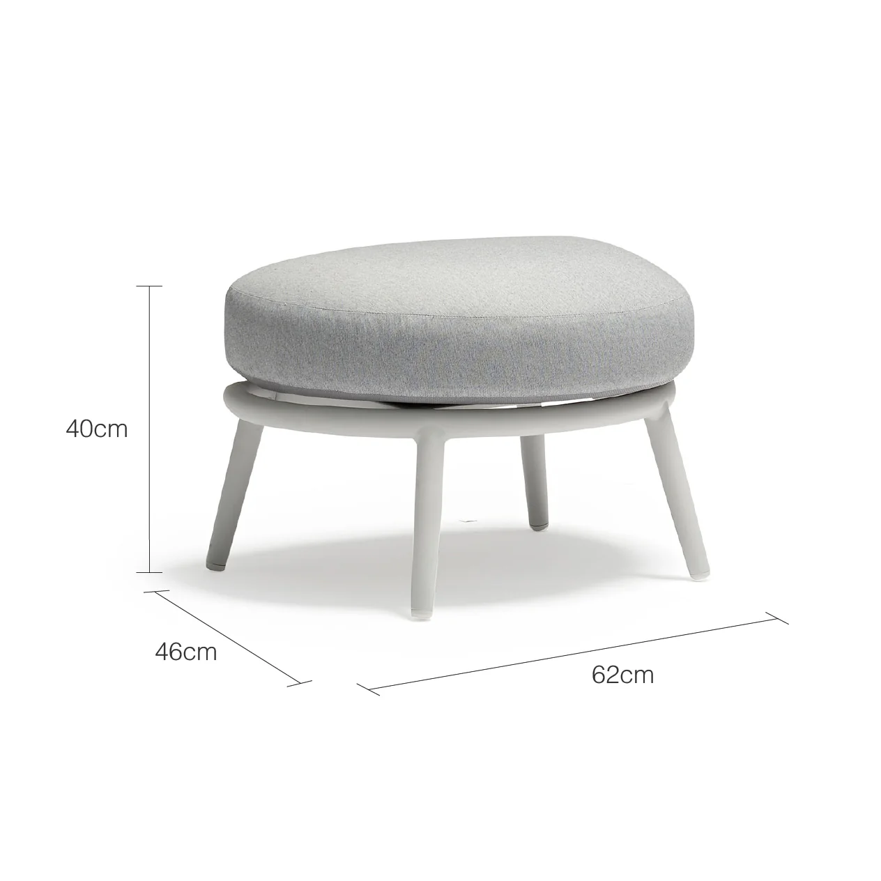 Chelsea Outdoor Rope Small Ottoman - Image 4