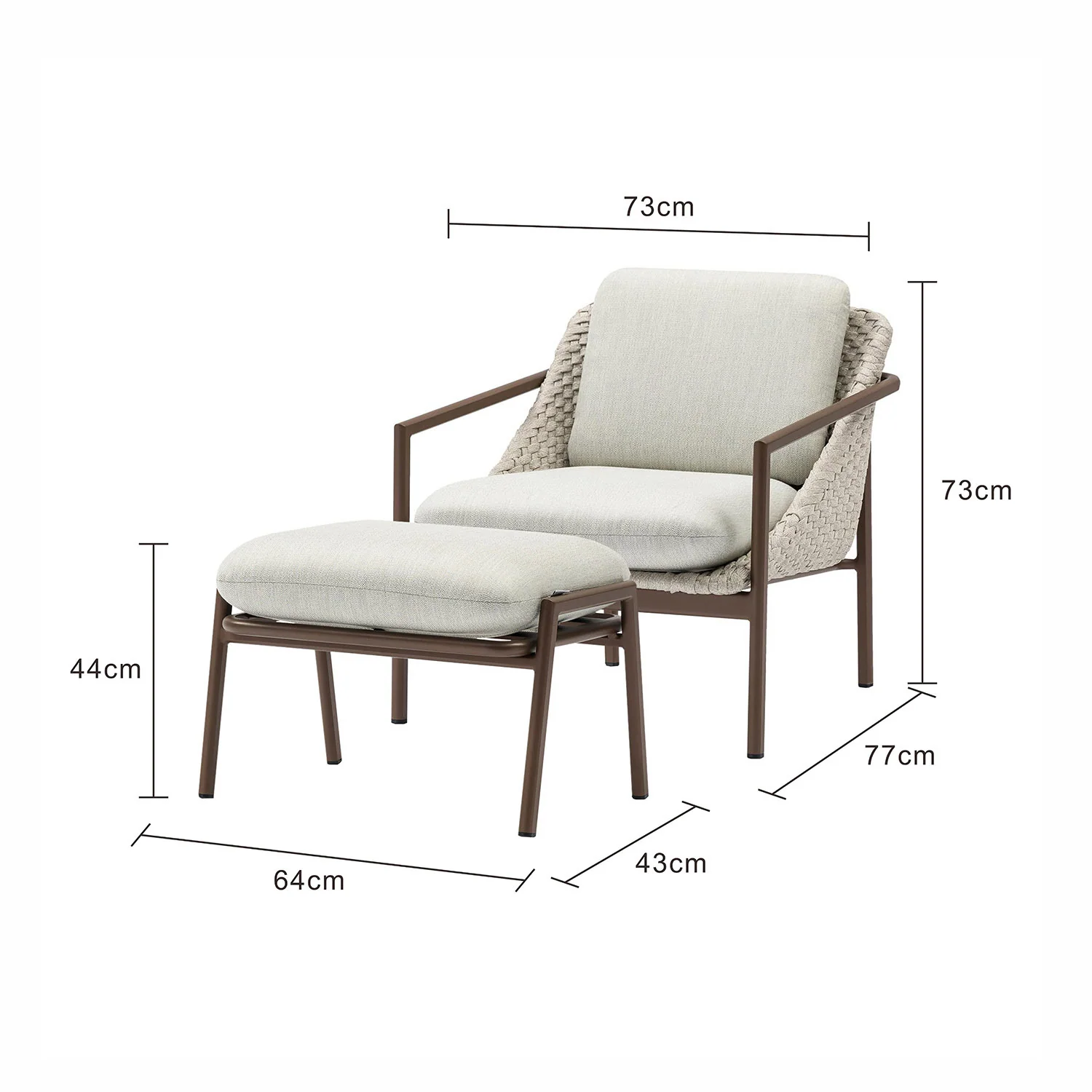 [Clearance] Adeline Rope Outdoor Balcony Setting at Bundall (BDL) QLD Store Only - Image 7