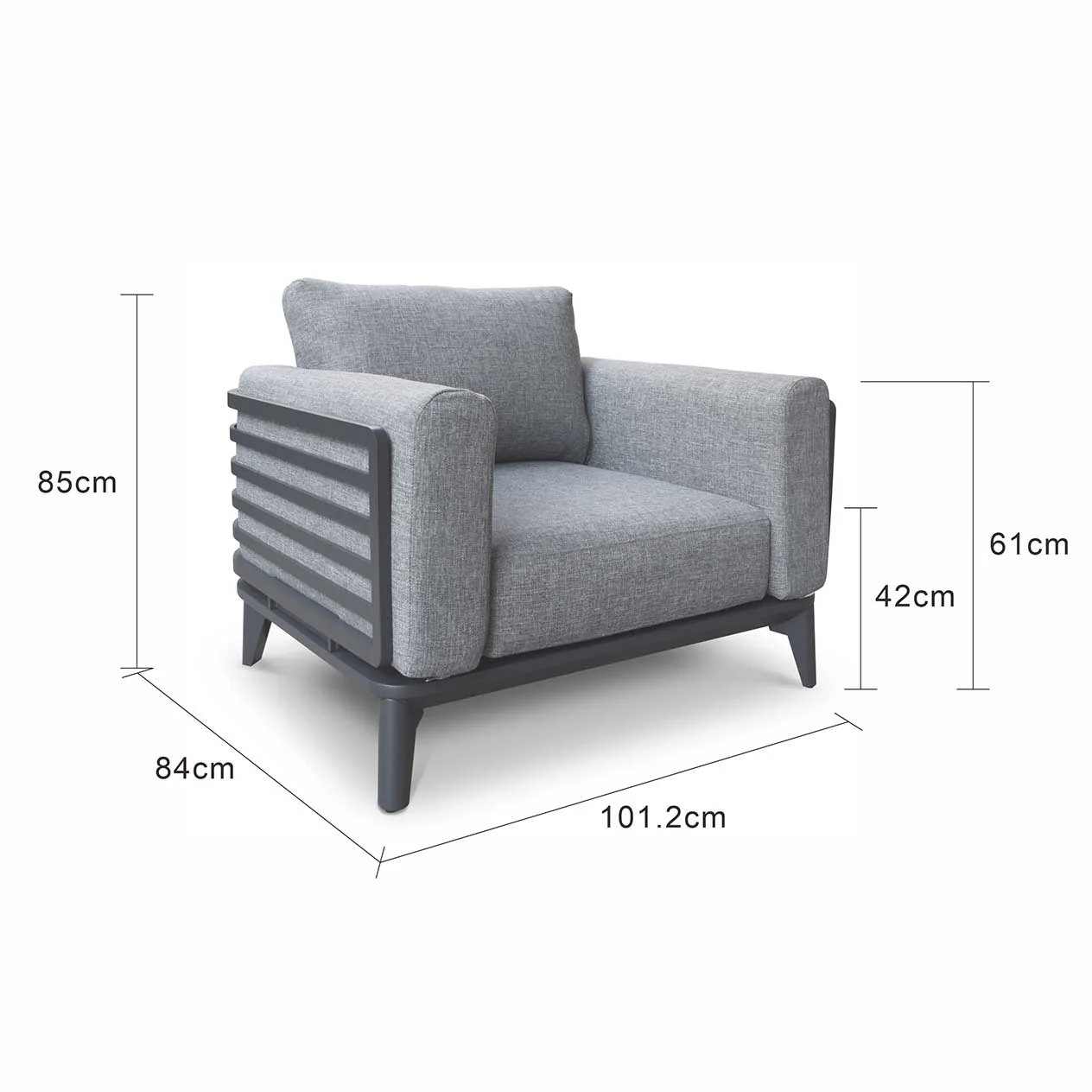 [Clearance] Alora Outdoor Aluminium Armchair at Fortitude Valley (FTV) QLD Store Only - Image 5