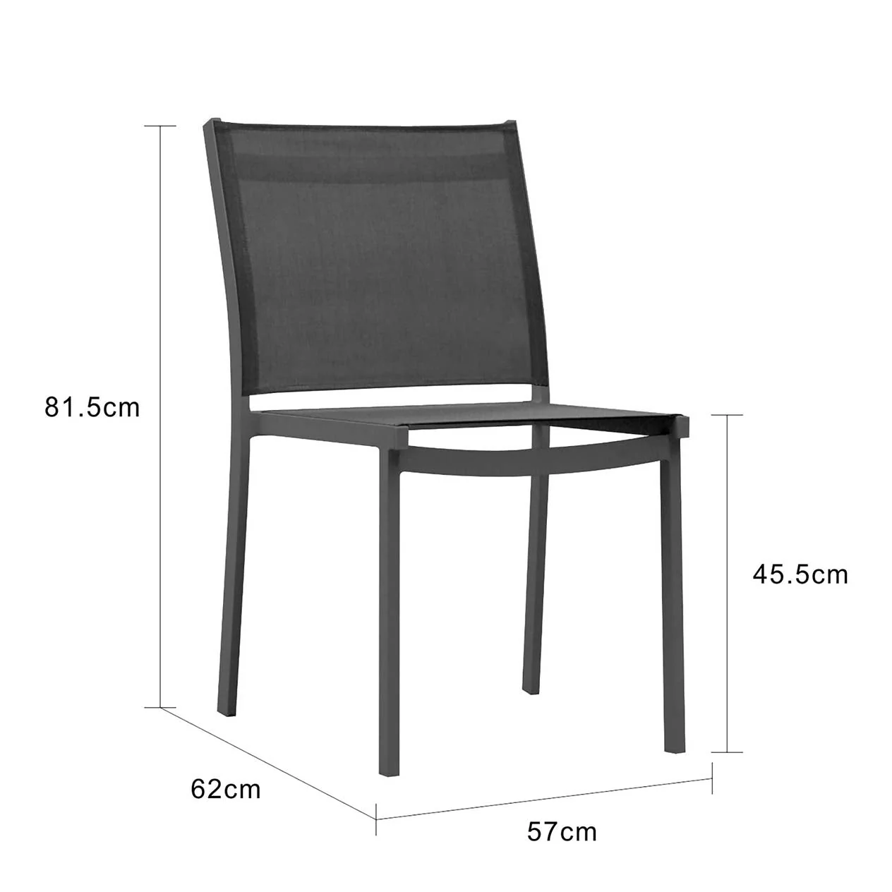 [Clearance] April Outdoor Aluminium Armless Dining Chair at Fortitude Valley (FTV) QLD Store Only - Image 3