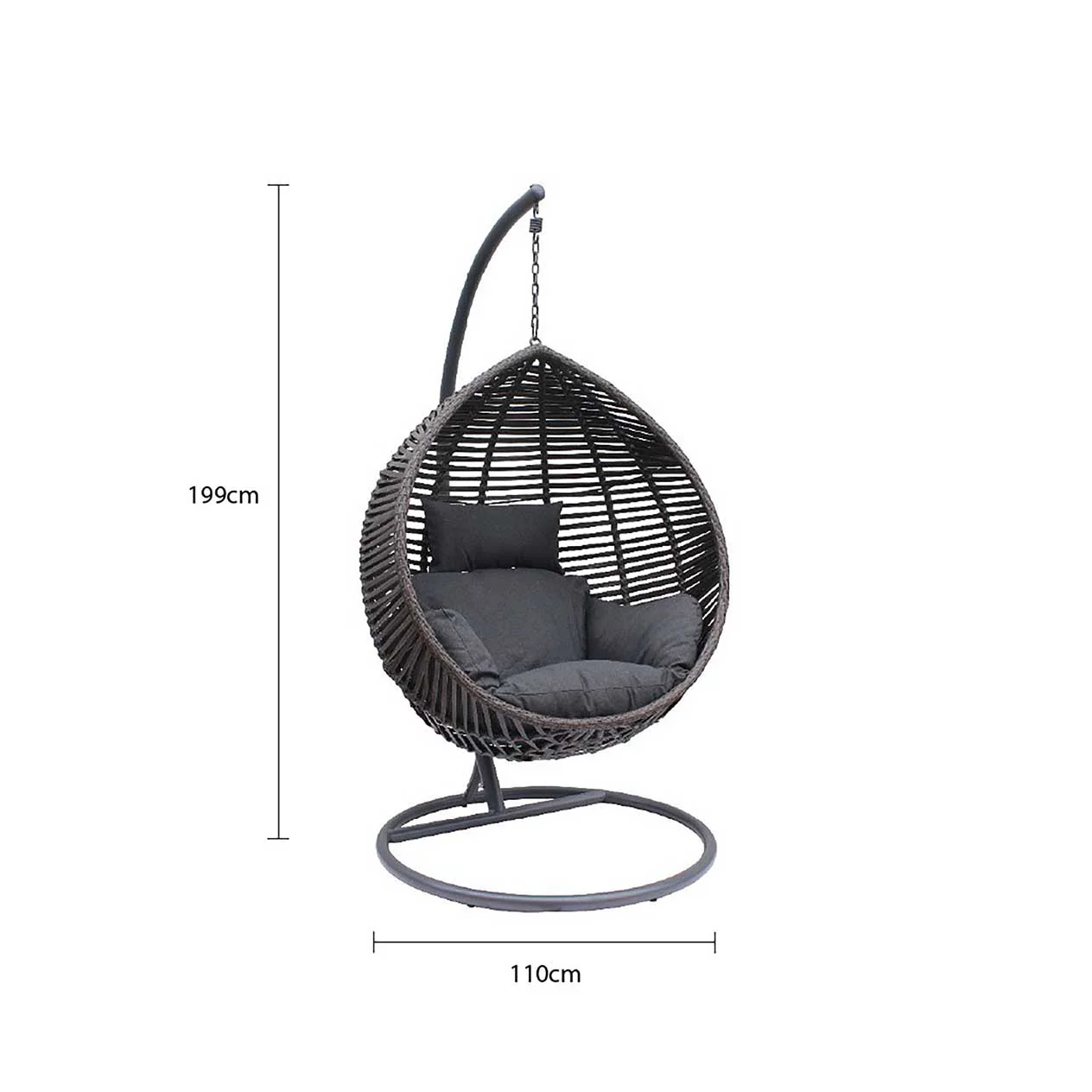 [Clearance] Last Two Bari Outdoor Wicker Hanging Egg Chair at Condell Park (CON) NSW Only - Image 6
