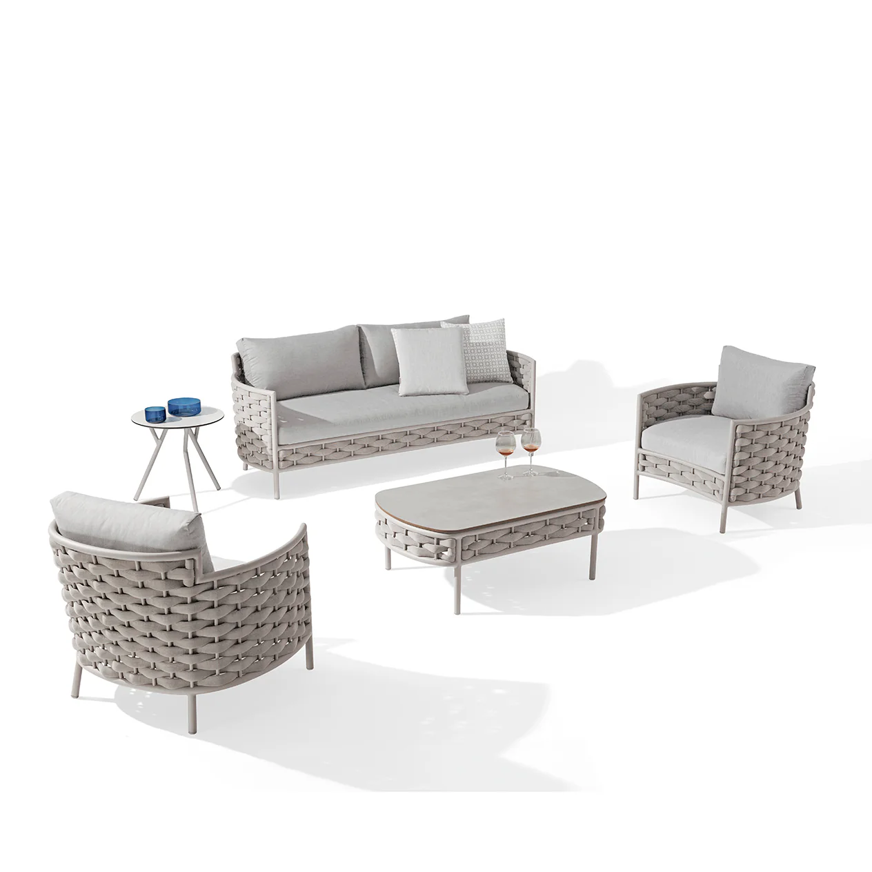 Boston 2 Seater Outdoor Rope Lounge - Image 4