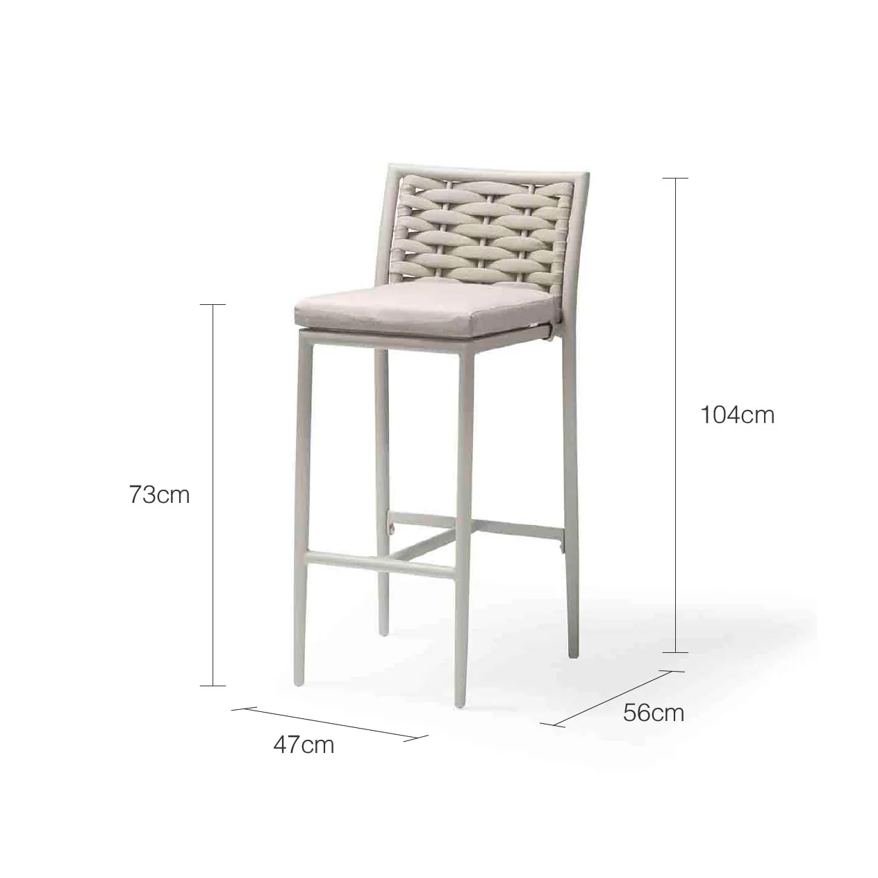 [Clearance] Boston Outdoor Rope Bar Stool at Pymble (PYM) NSW Store Only and Alexandria (ALX) - Image 4