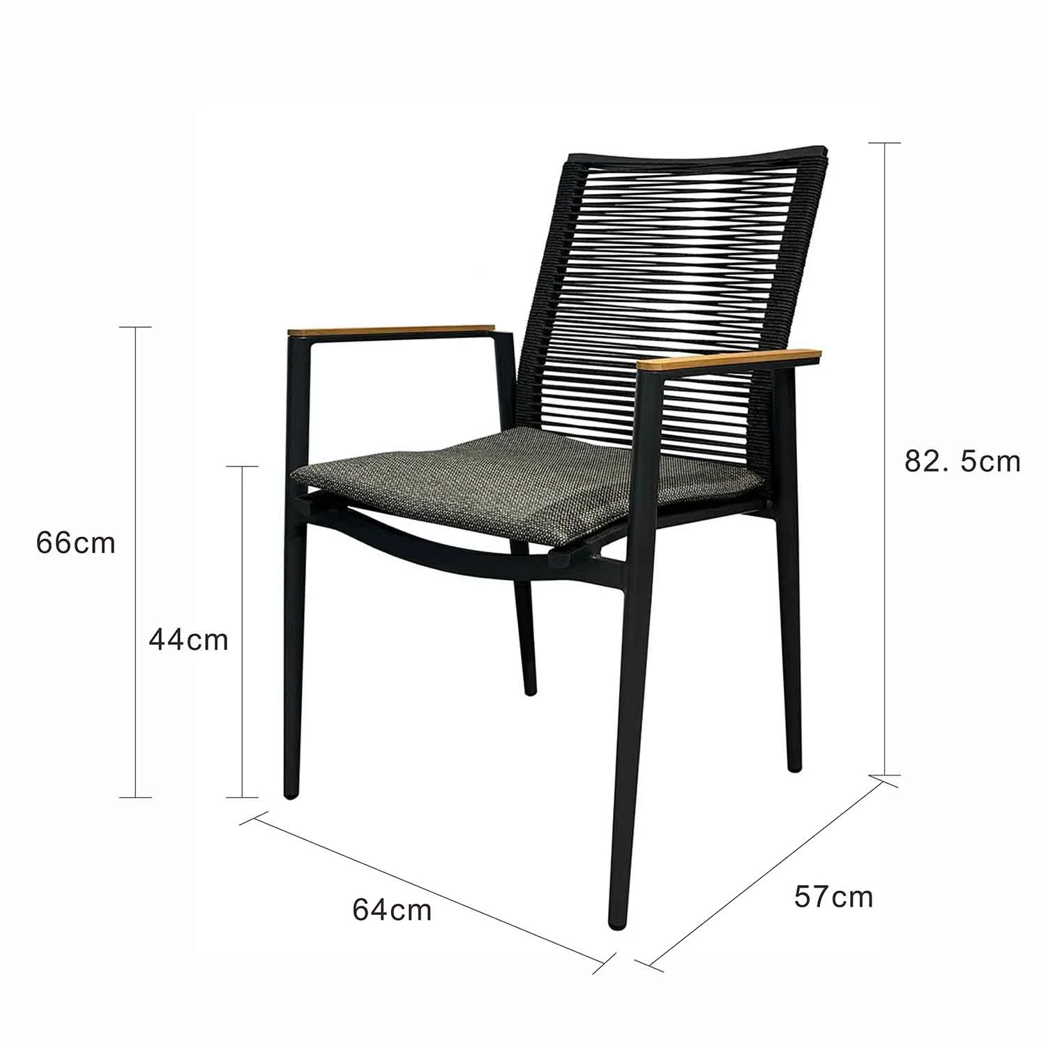 [Clearance] Brighton Outdoor Rope Dining Chair with Cushion at Pymble (PYM) NSW Store Only - Image 4