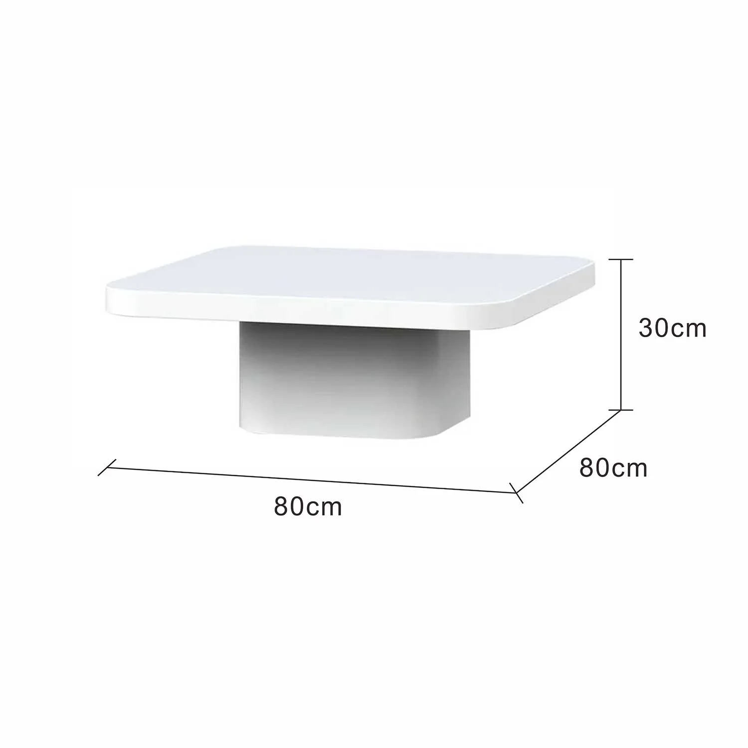 [Clearance] Carlisle Outdoor Concrete Square Coffee Table 80 cm at Pymble (PYM) NSW Store Only - Image 3