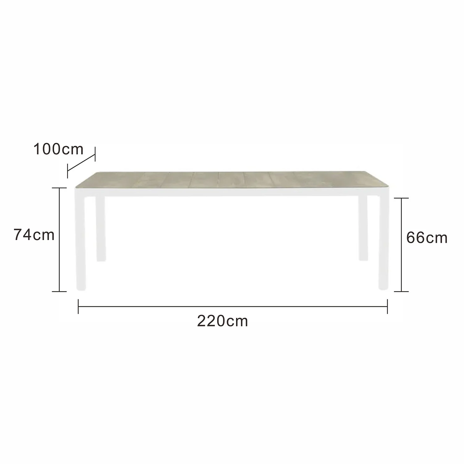 [Clearance] Last Two Clifton Ceramic Dining Table 220 cm at Condell Park (CON) NSW Only - Image 2