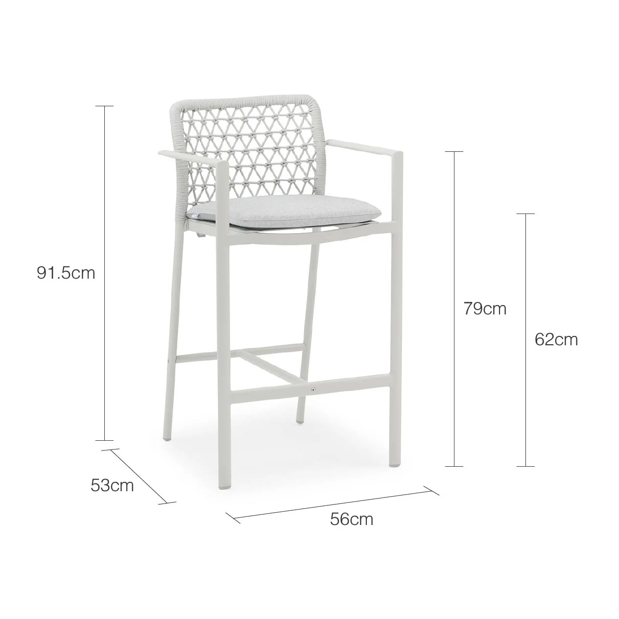 [Clearance] Colwood Outdoor Rope Bar Chair at Bundall (BDL) QLD Store Only - Image 3