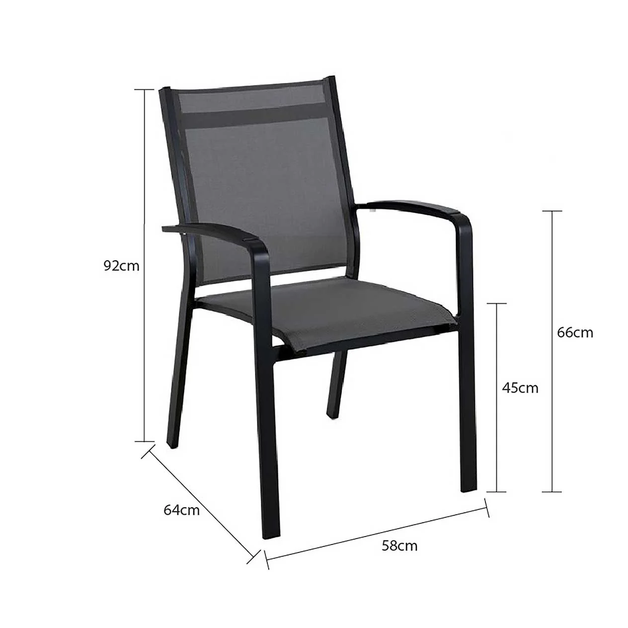 Cosmo Outdoor Aluminium Dining Chair - Image 11