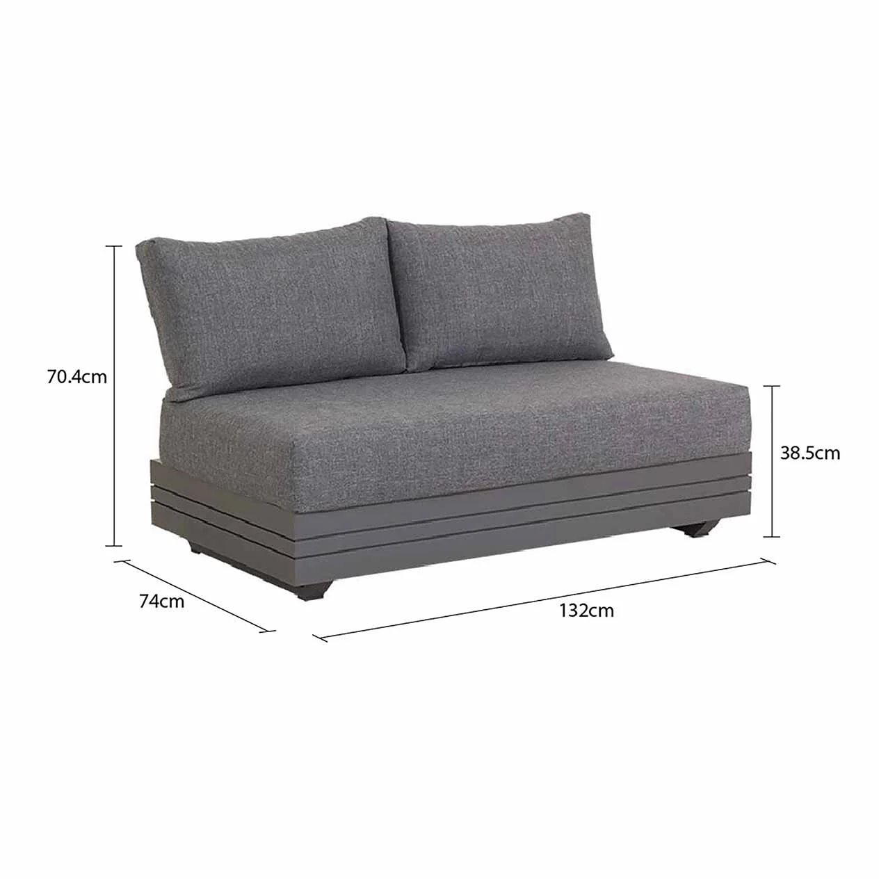 [Clearance] Hannover 2 Seater Outdoor Aluminium Lounge at Brisbane (BNE) QLD Warehouse Only - Image 2