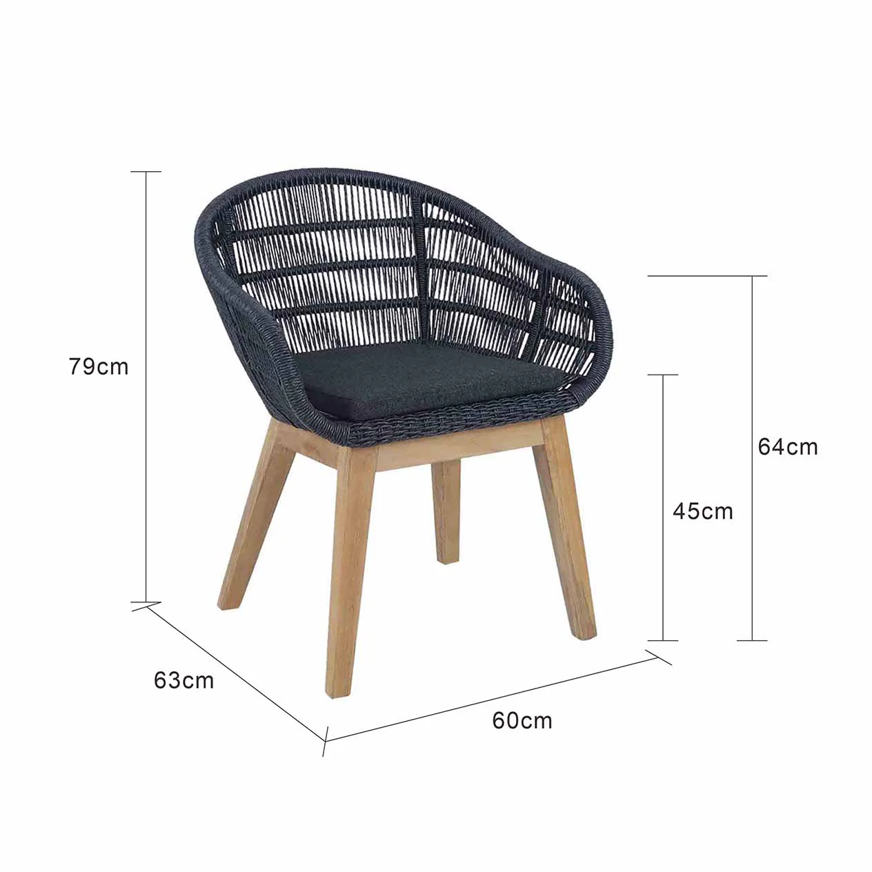 [Clearance] Monsoon Outdoor Wicker Dining Chair at Brisbane (BNE) QLD Warehouse Only - Image 9