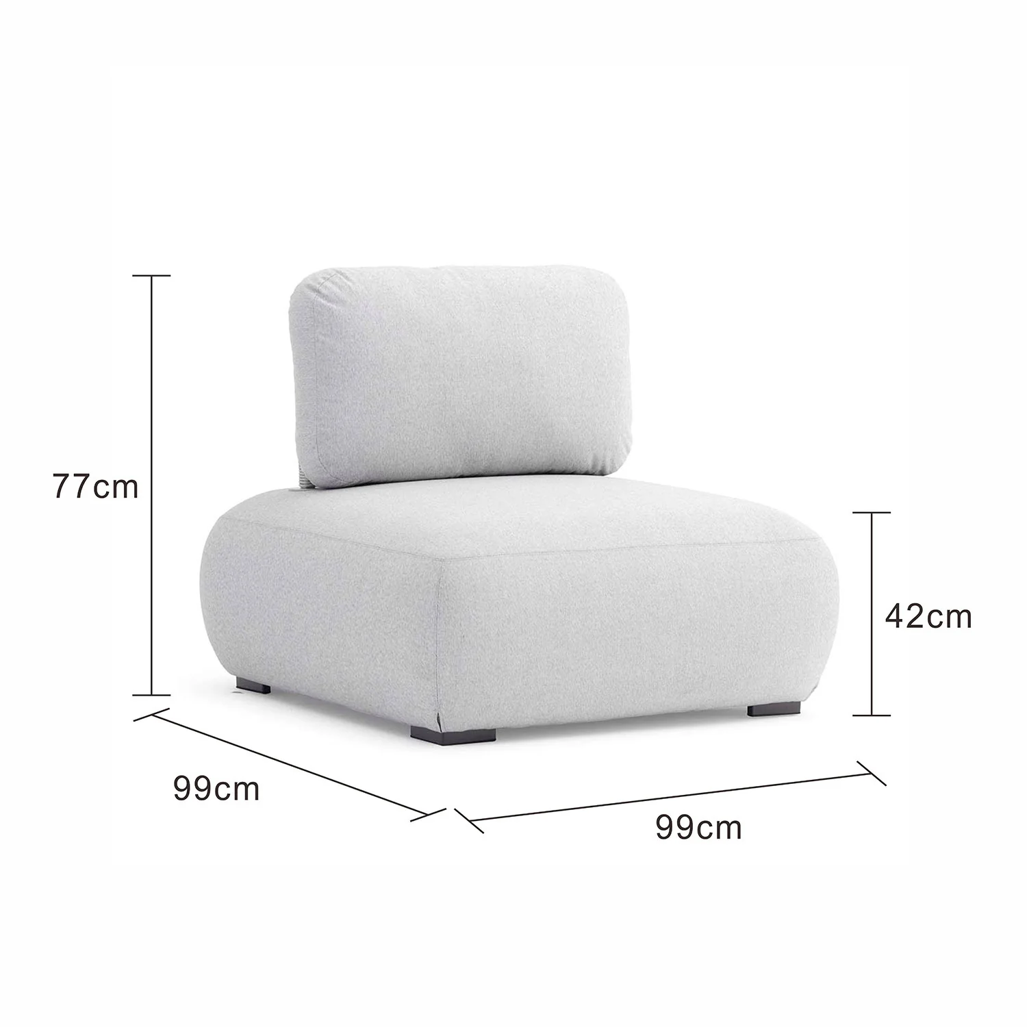 [Clearance] Iowa Outdoor Upholstered Armless Chair at Alexandria (ALX) NSW Store Only - Image 13