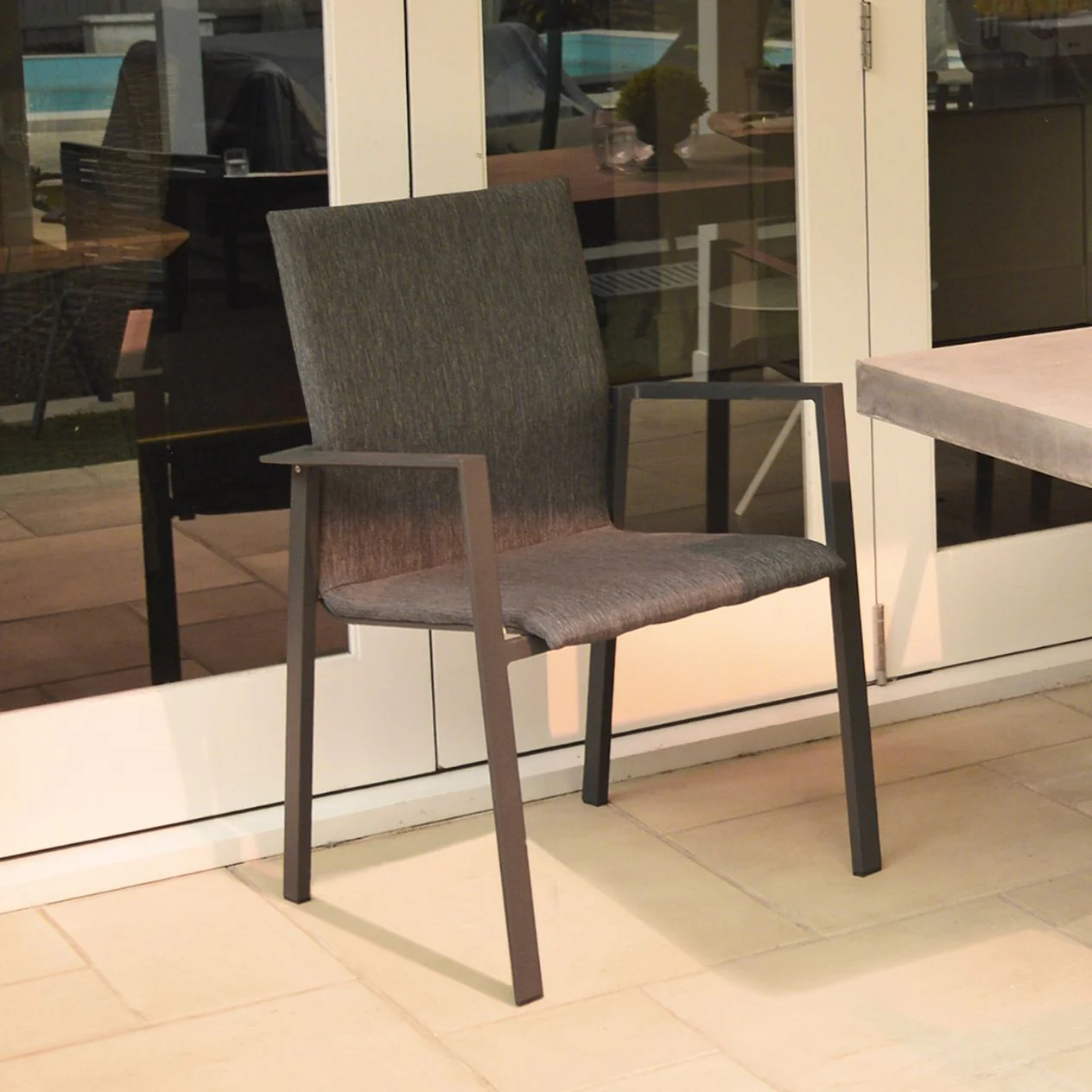 [Clearance] Last One Eden Outdoor Aluminium Dining Chair at Moorabbin (MOR) VIC Store Only - Image 2
