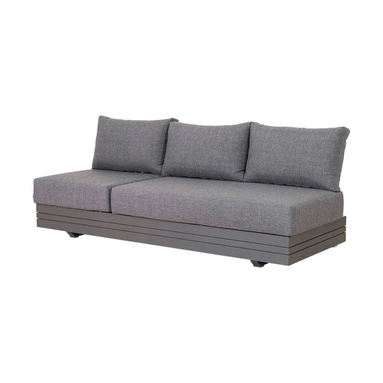 [Clearance] Last One Hannover 3 Seater Outdoor Aluminium Lounge With Sunlounger Feature at Nunawading (NWD) VIC Store Only
