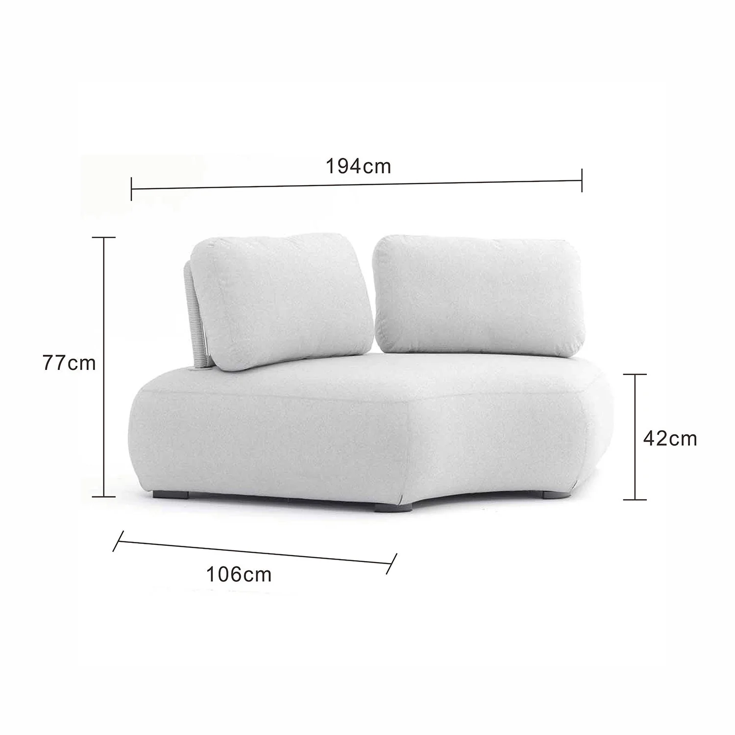 [Clearance] Last One Iowa Outdoor Upholstered Corner Lounge at Fortitude Valley (FTV) QLD Store Only - Image 4