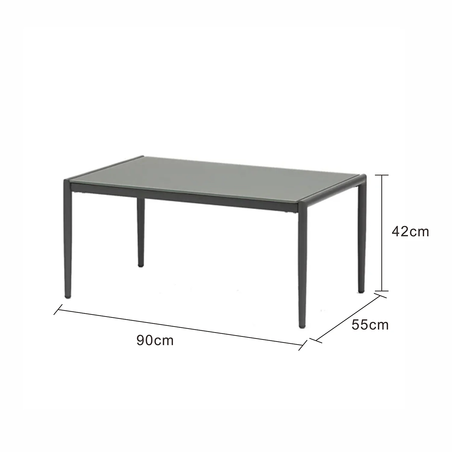 [Clearance] Last One Largo Outdoor Aluminium Coffee Table with Ceramic Glass Top 90 cm at Fortitude Valley (FTV) QLD Store Only - Image 6