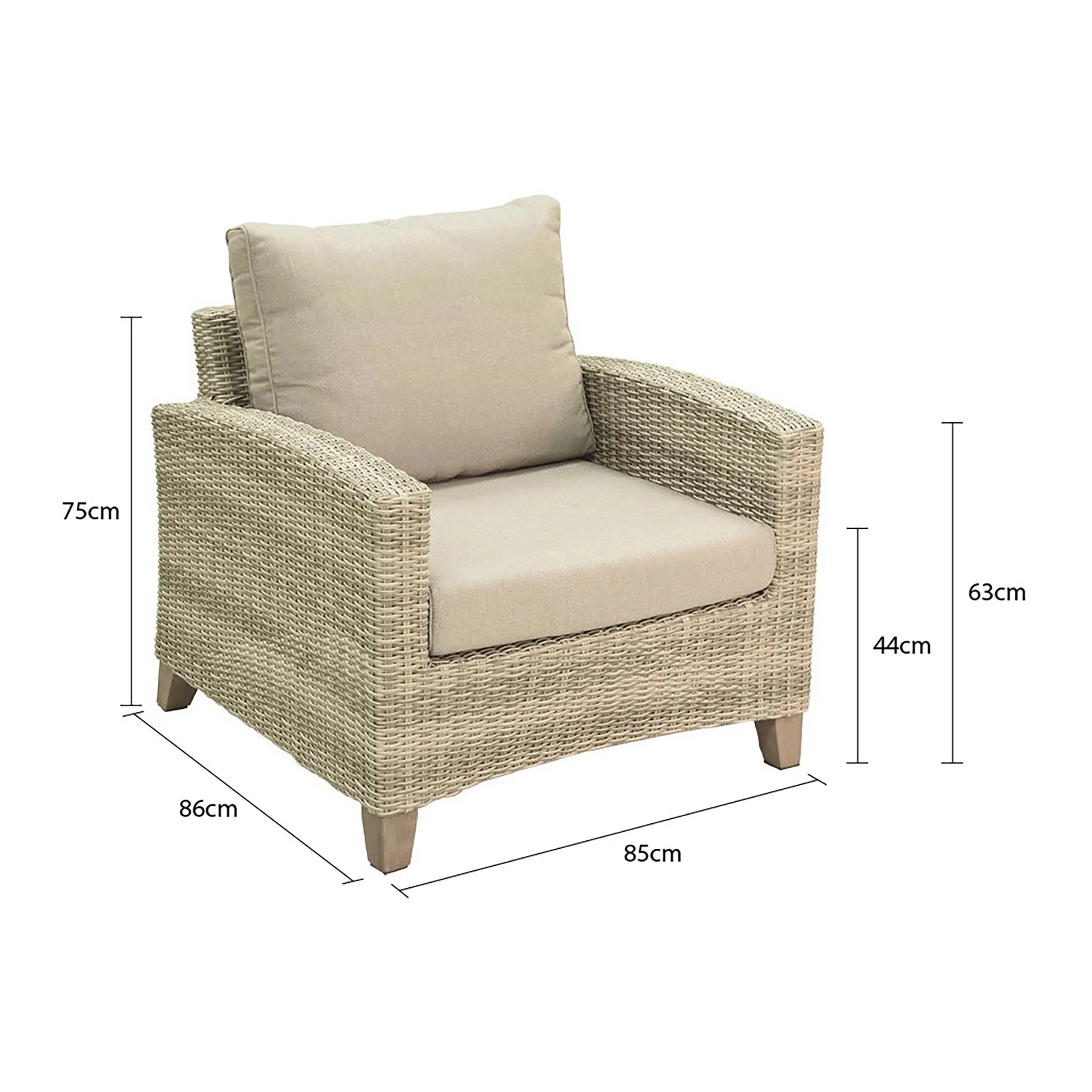 [Clearance] Last One Leeds Outdoor Wicker Armchair at Fortitude Valley (FTV) QLD Store Only - Image 3