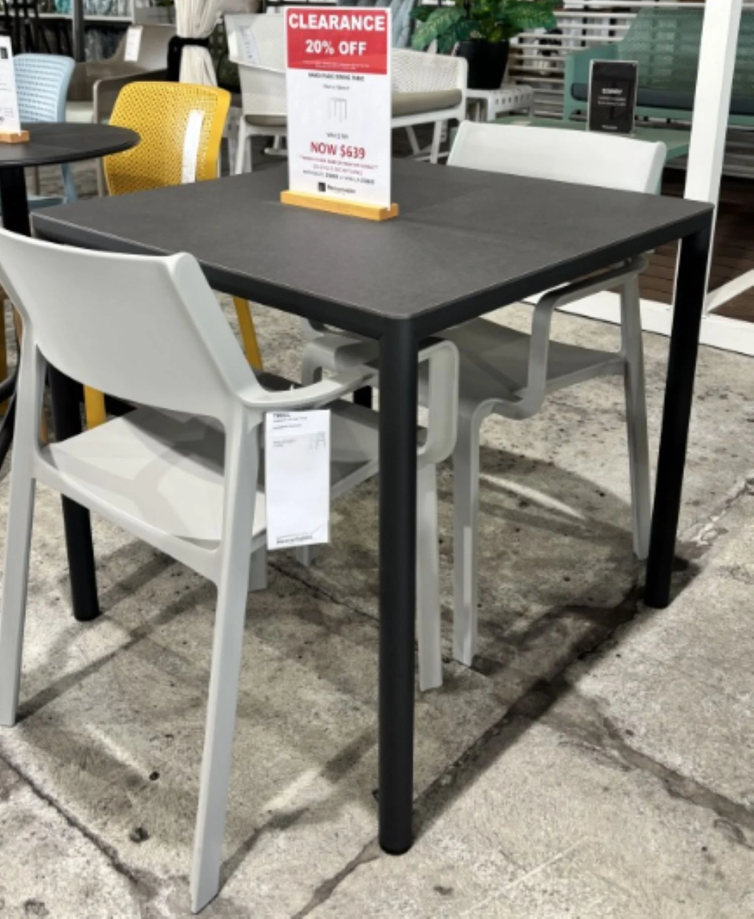 [Clearance] Last One Nardi Piave Aluminium Outdoor Dining Table 79 cm at Moorabbin (MOR) VIC Store Only - Image 2