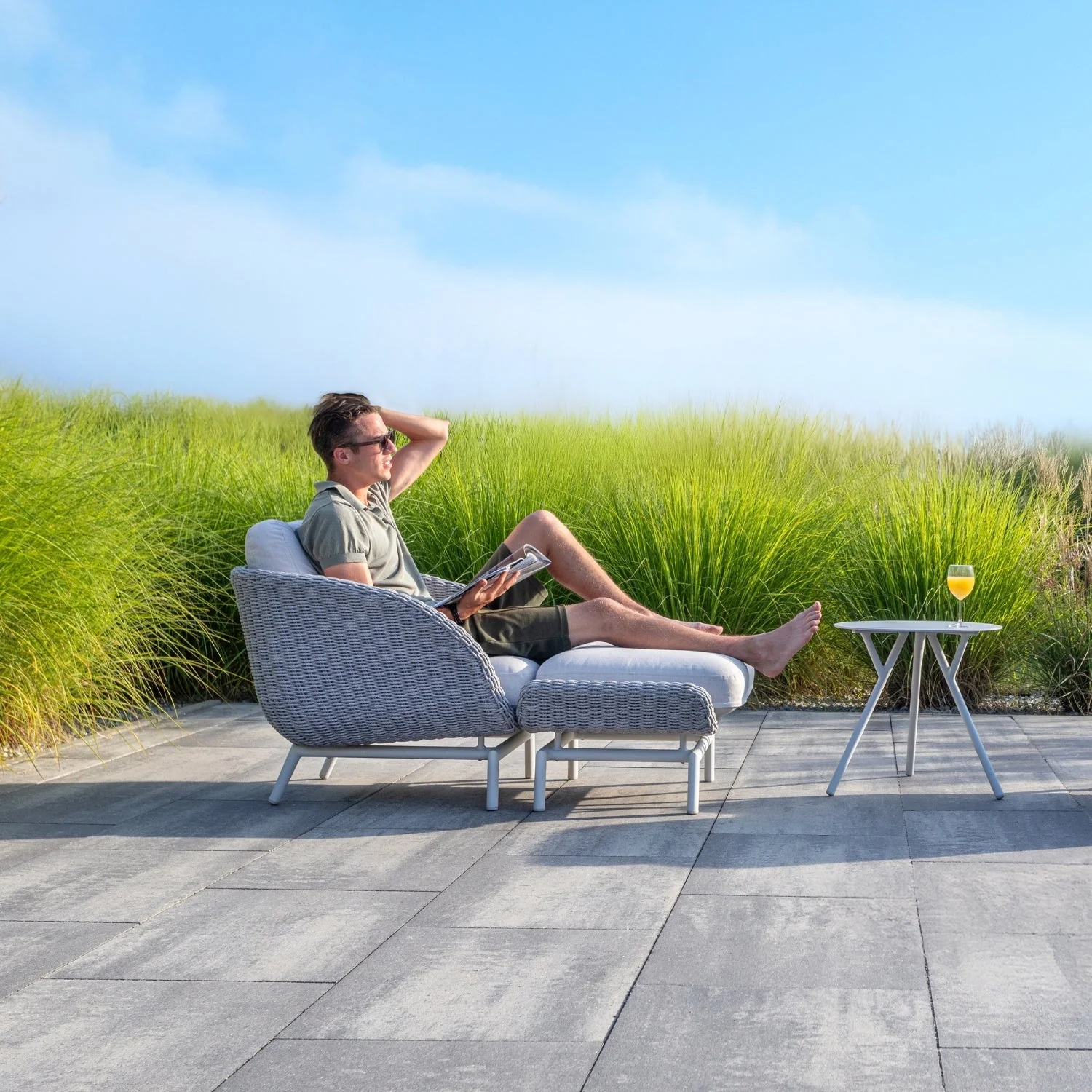 [Clearance] Last One Sorrento Outdoor Rope Ottoman at Fortitude Valley (FTV) QLD Store Only - Image 2