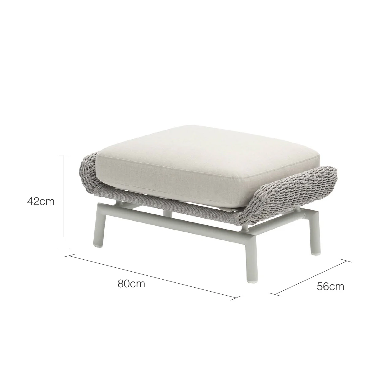 [Clearance] Last One Sorrento Outdoor Rope Ottoman at Fortitude Valley (FTV) QLD Store Only - Image 4