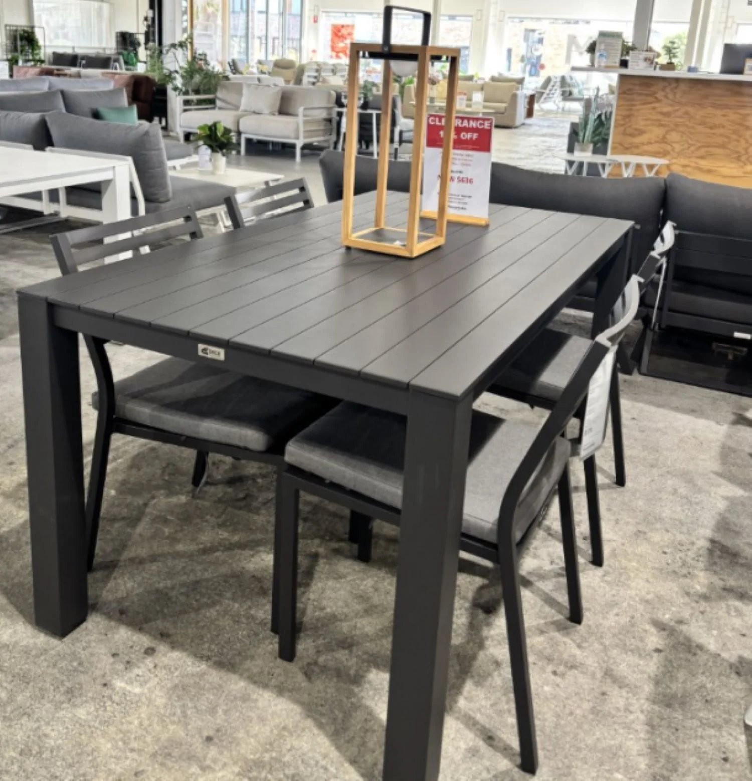 [Clearance] Last One Vernon Aluminium Outdoor Dining Table 160 cm at Moorabbin (MOR) VIC Store Only - Image 2