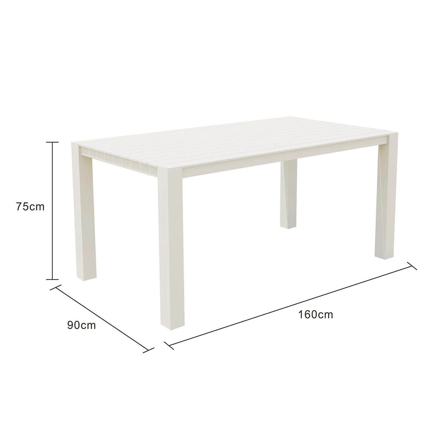 [Clearance] Last One Vernon Aluminium Outdoor Dining Table 160 cm at Moorabbin (MOR) VIC Store Only - Image 7