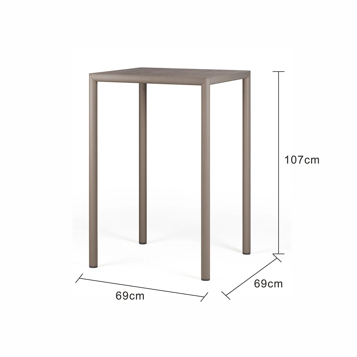 [Clearance] Last Two Nardi Piave Aluminium Outdoor Bar Table 69 cm at Moorabbin (MOR) VIC Store Only - Image 4