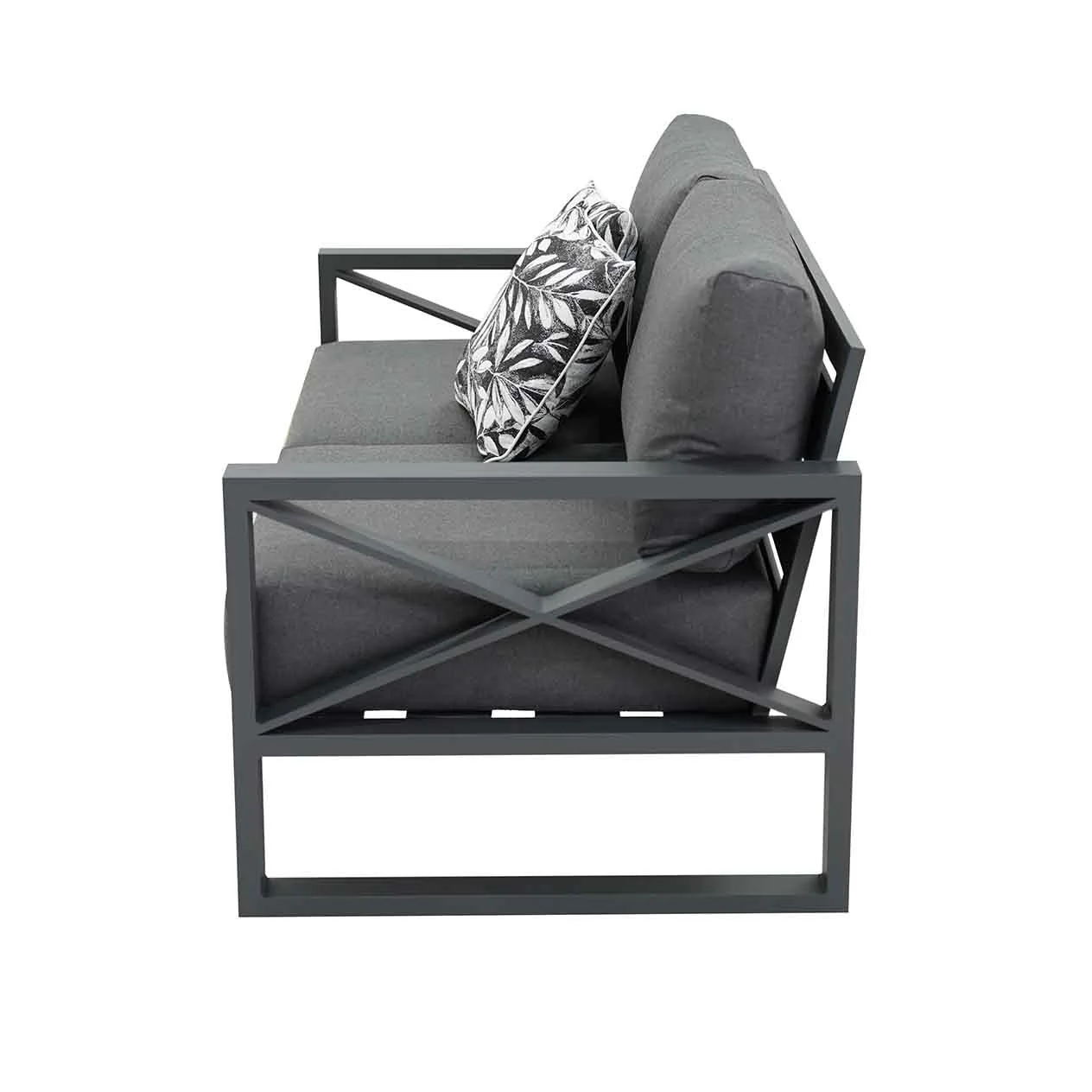 Linear 2 Seater Outdoor Aluminium Lounge - Image 7