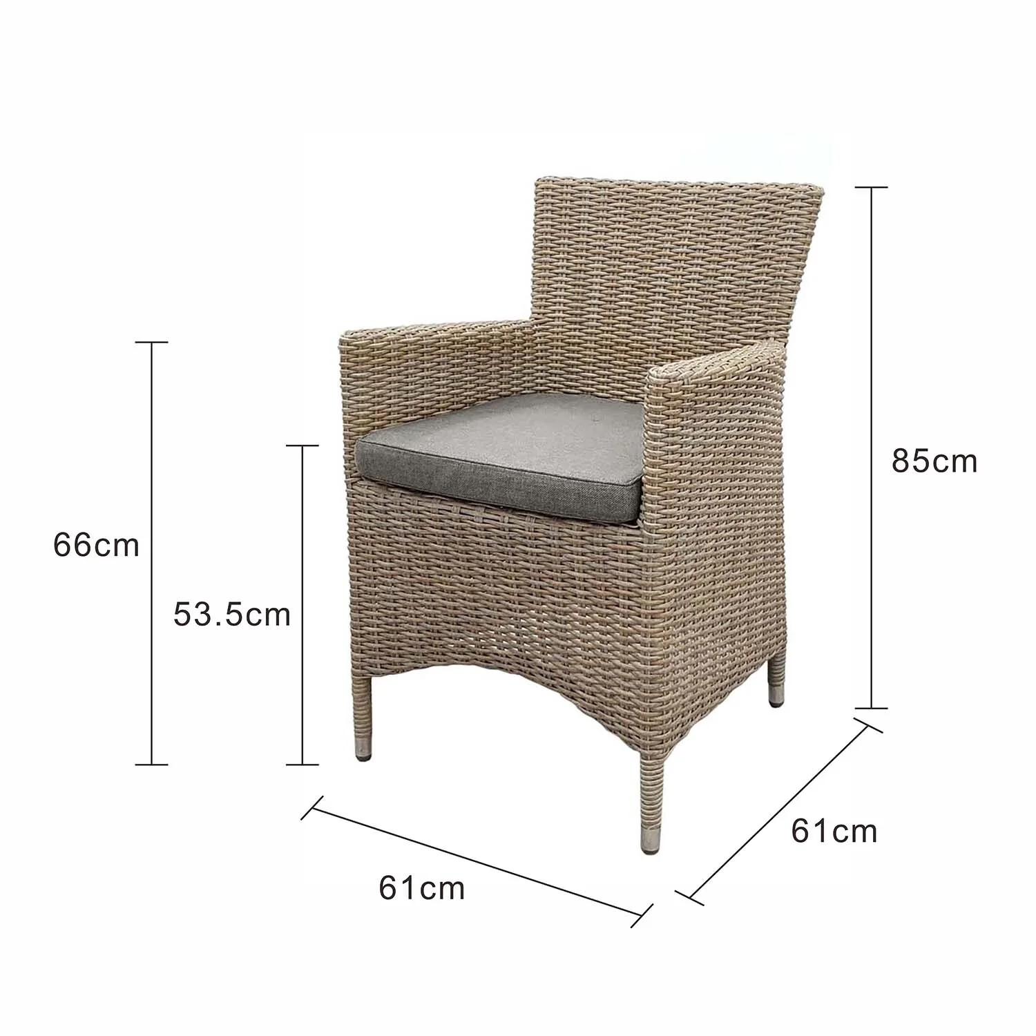 [Clearance] Luton Wicker Outdoor Dining Chair at Moorabbin (MOR) and Nunawading (NWD) VIC Store Only - Image 6