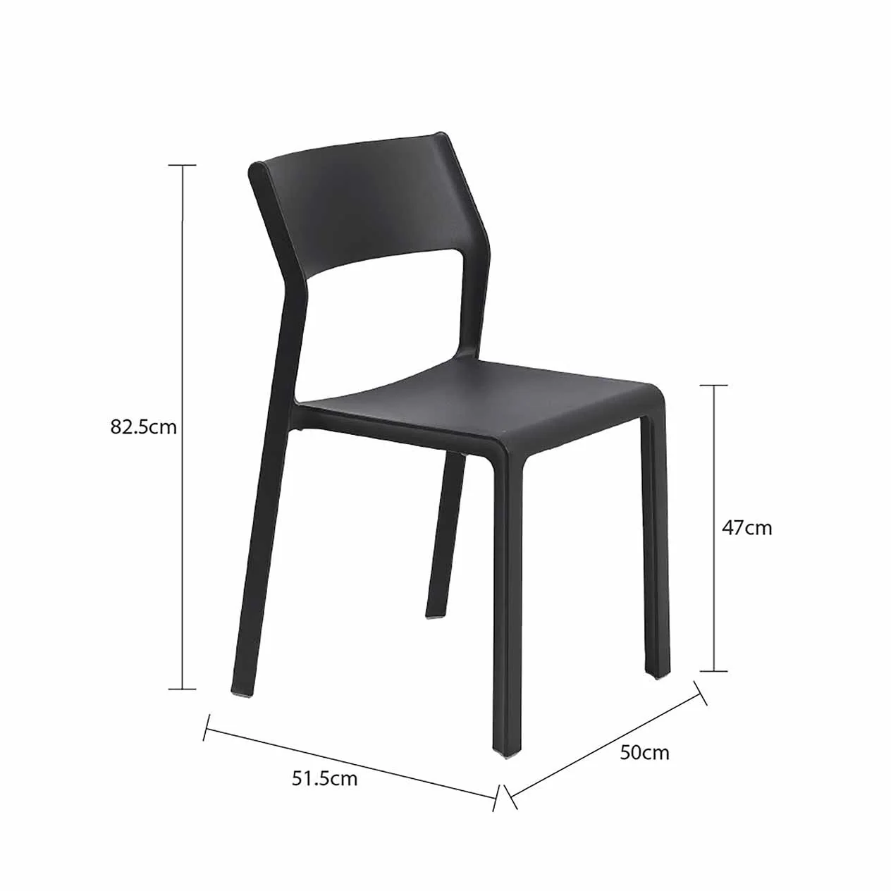 [Clearance] Nardi Trill Outdoor Resin Dining Armless Chair at Brisbane (BNE) QLD Warehouse Only - Image 5