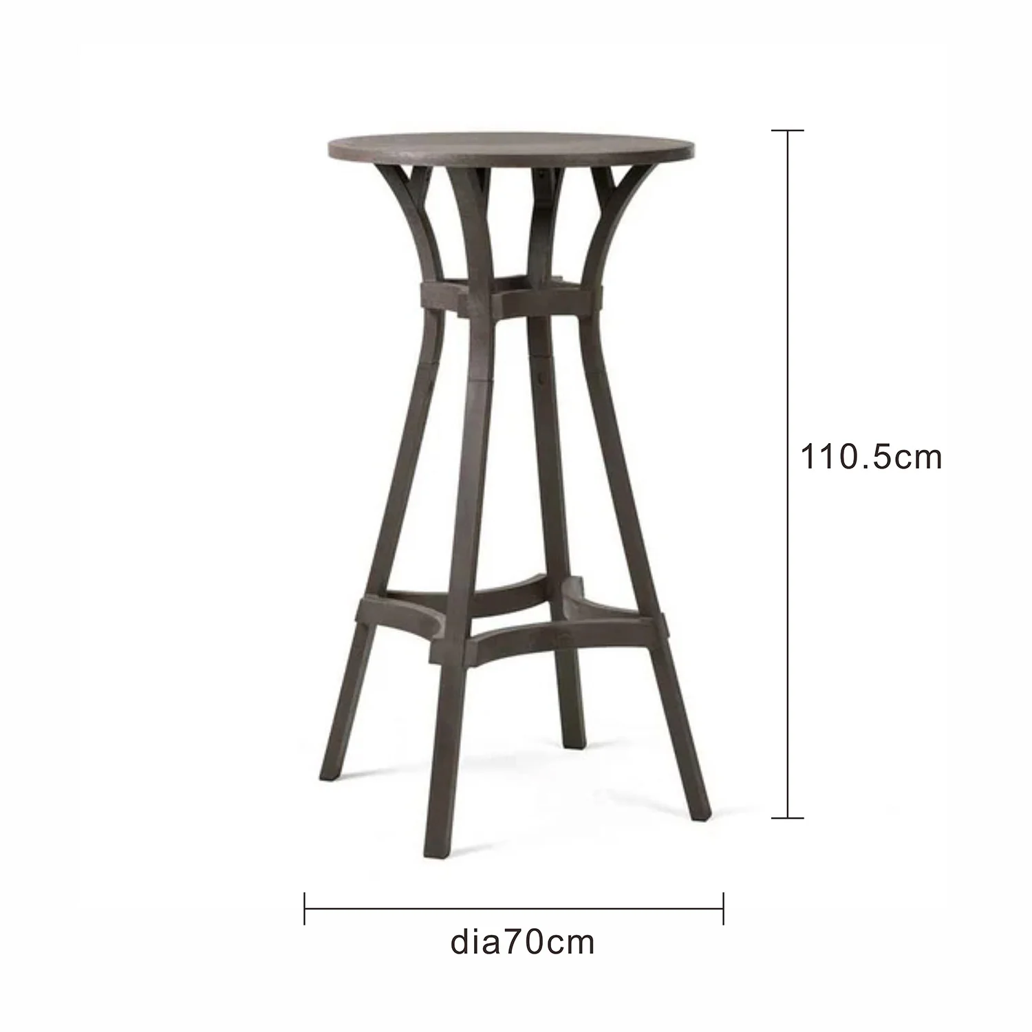 Nardi Combo Outdoor Resin Round Bar Table 70 cm - Image 5