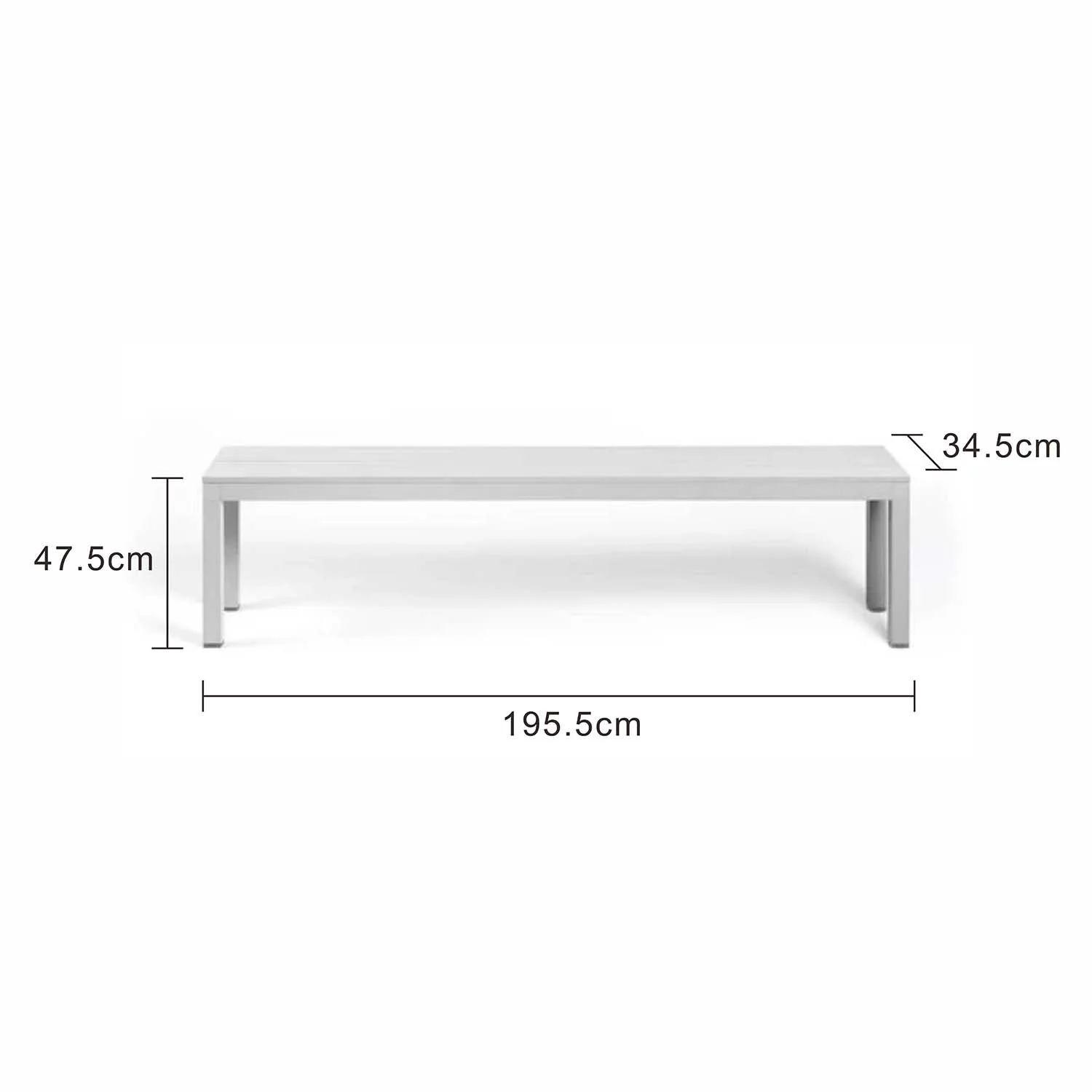 Nardi Rio Outdoor Aliminium Bench 195.5 cm - Image 10