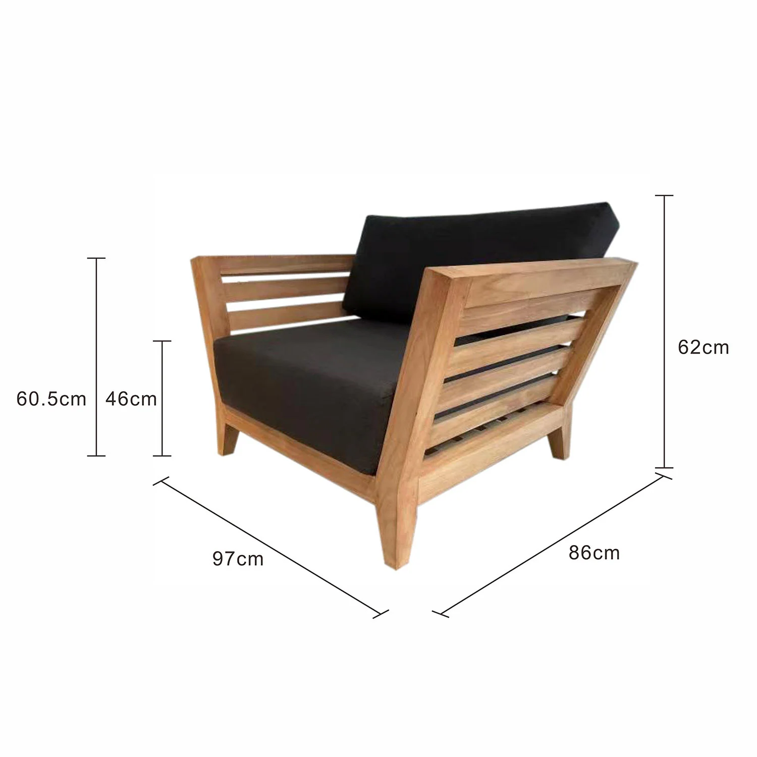 [Clearance] Ottawa II Outdoor Teak Armchair at Moorabbin (MOR) VIC Store Only - Image 4