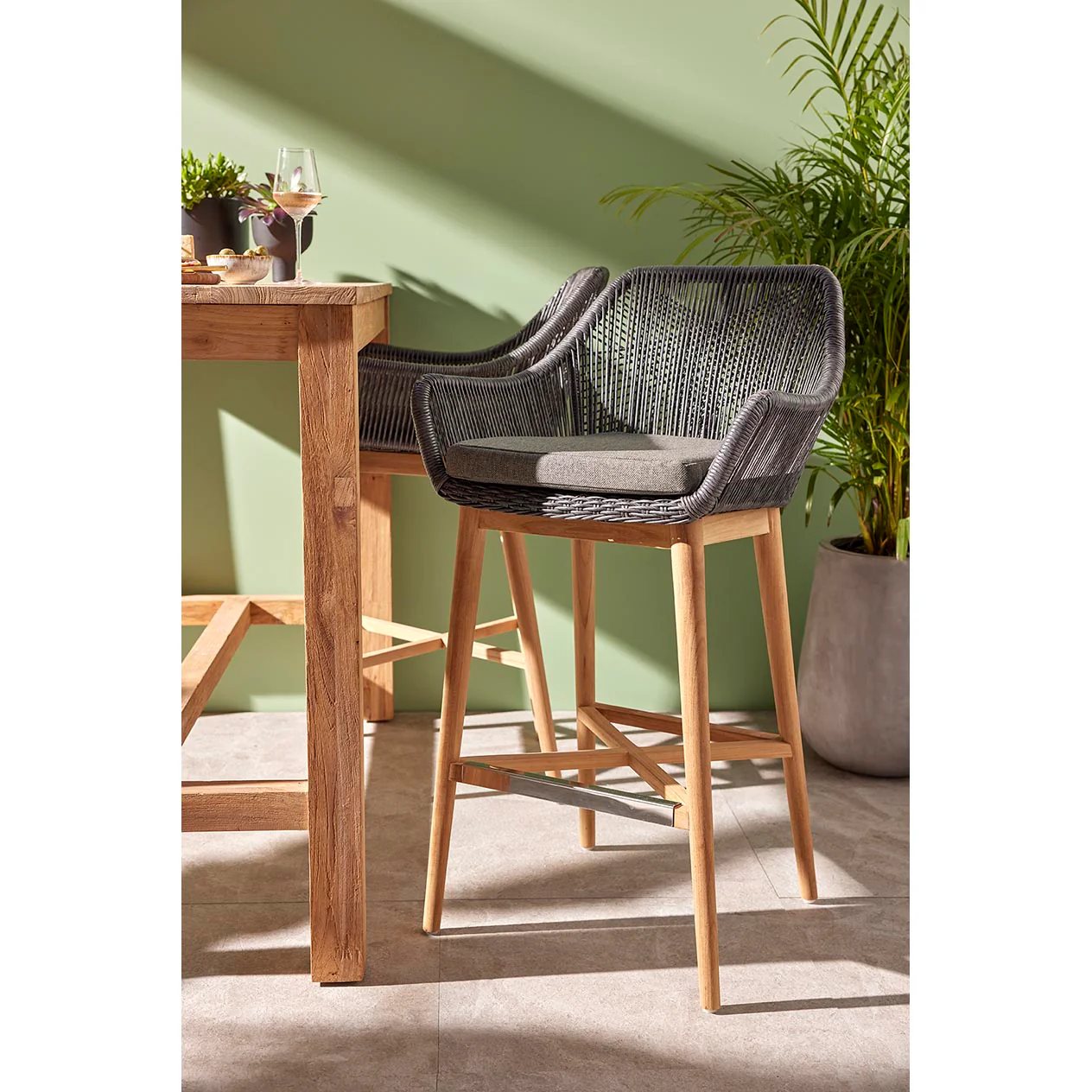 [Clearance] String Outdoor Wicker Bar Stool at Fortitude Valley (FTV) QLD Store Only - Image 2