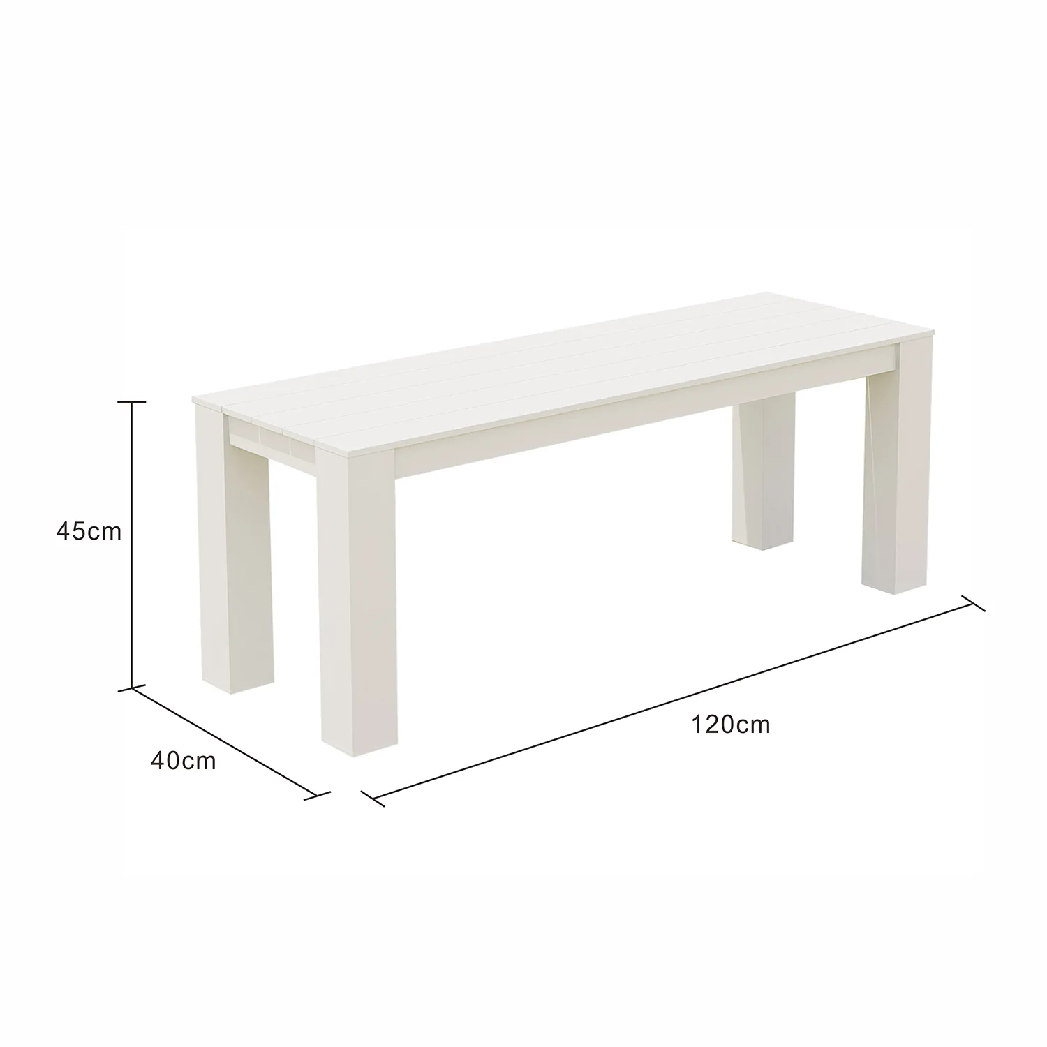 Vernon Outdoor Aluminium Bench 120 cm - Image 9
