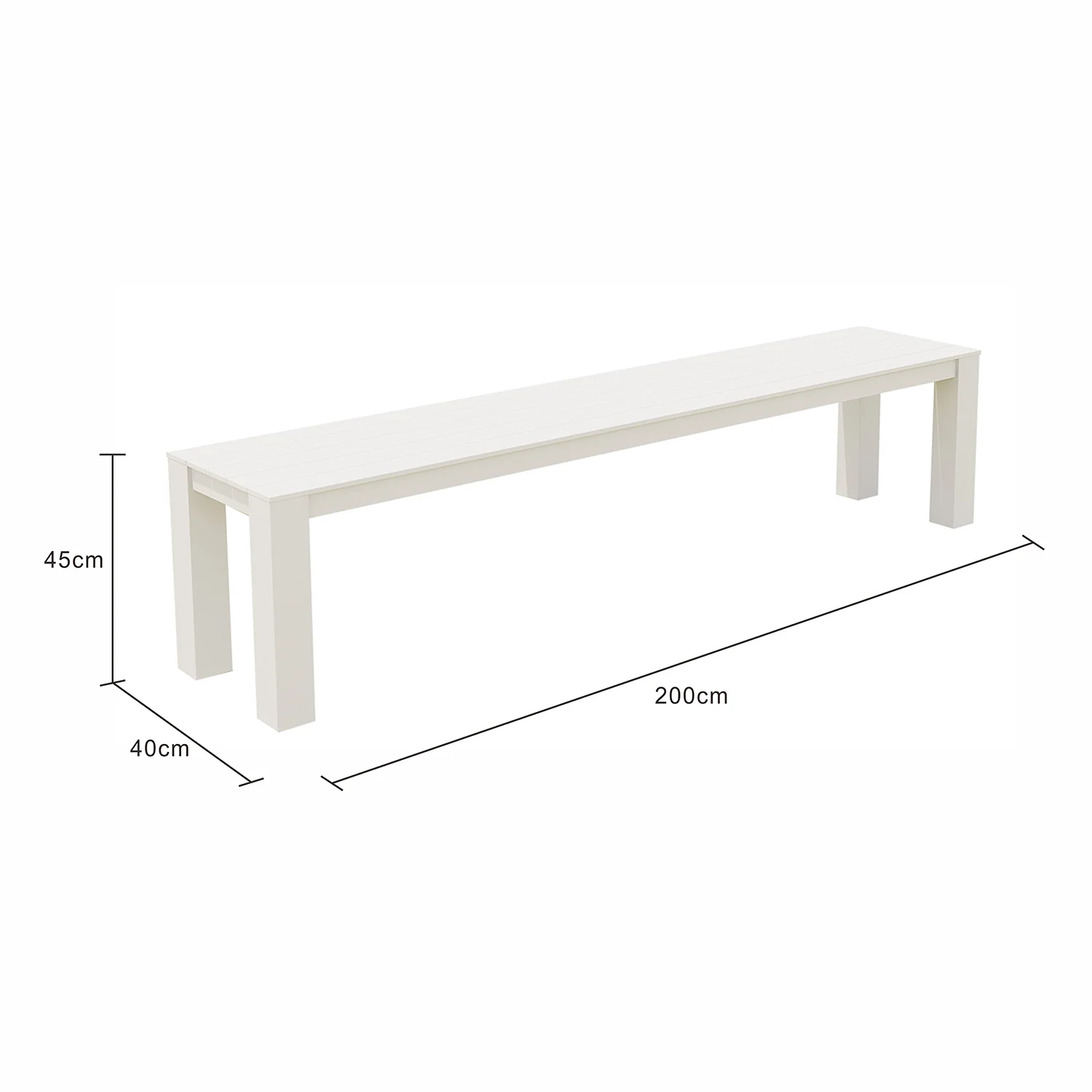 Vernon Outdoor Aluminium Bench 200 cm - Image 7