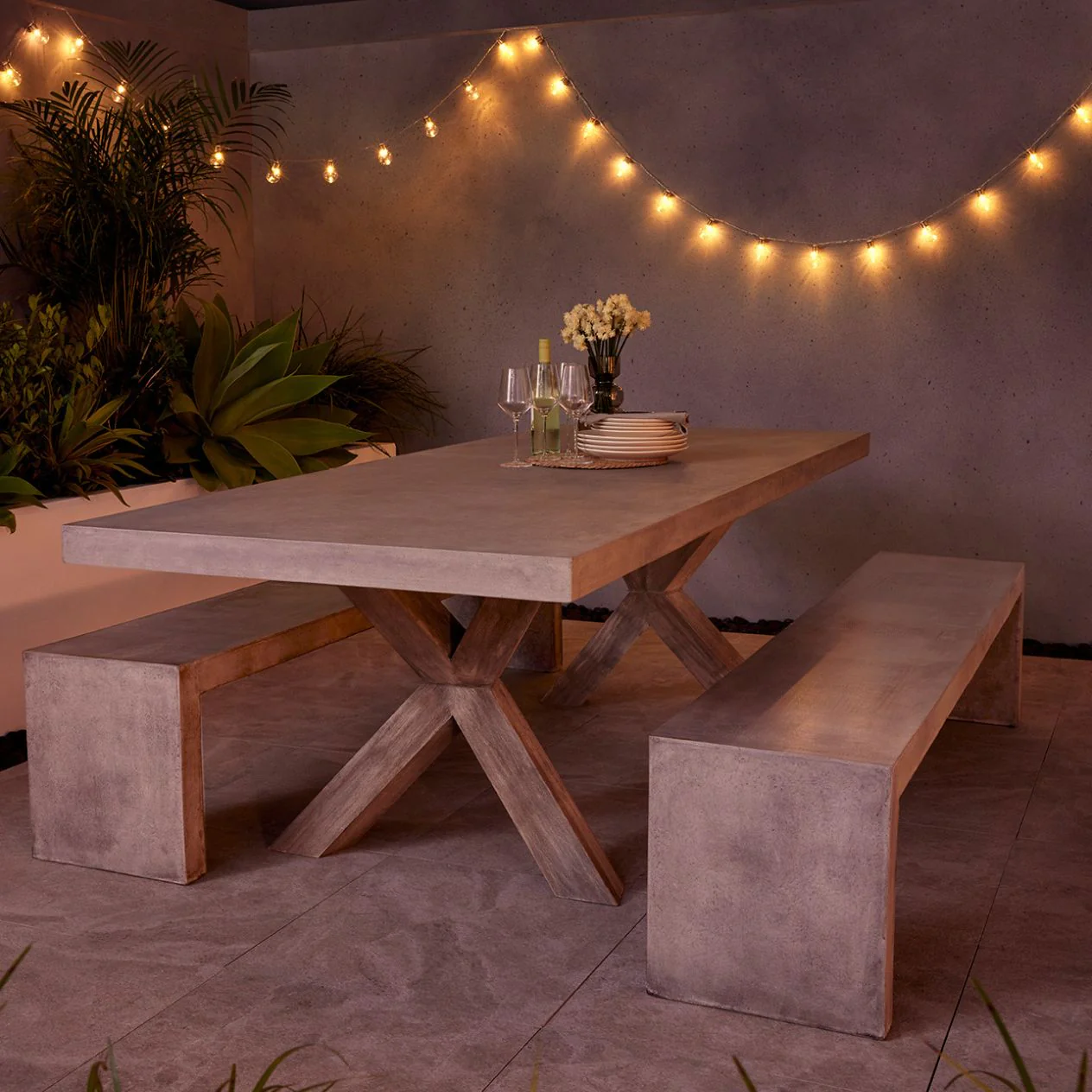 [Clearance] Zen Outdoor Concrete Bench 200 cm at Condell Park (CON) NSW Only - Image 2