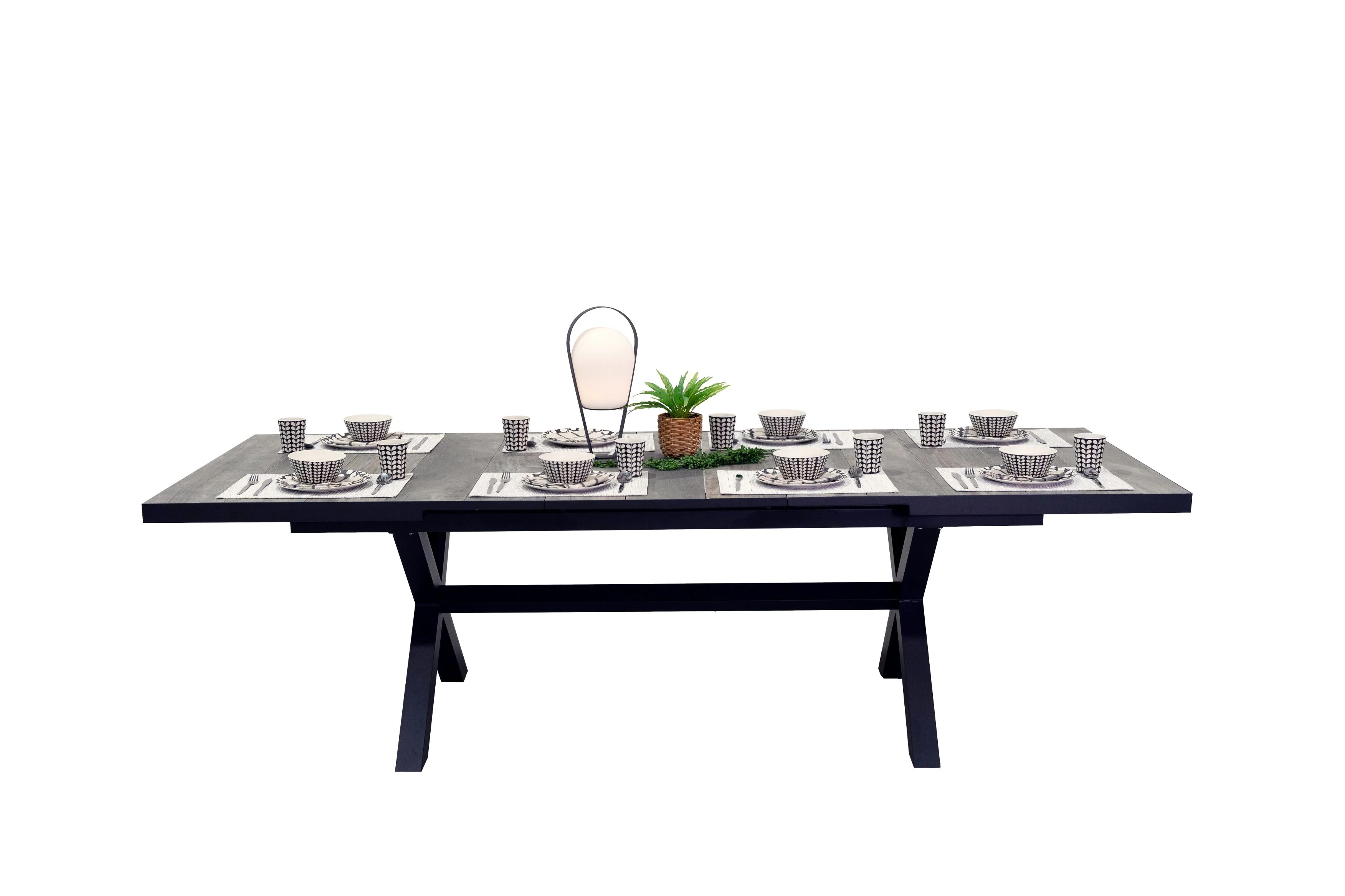 Clifton Outdoor Ceramic Extension Dining Table 161/201 cm - Image 3