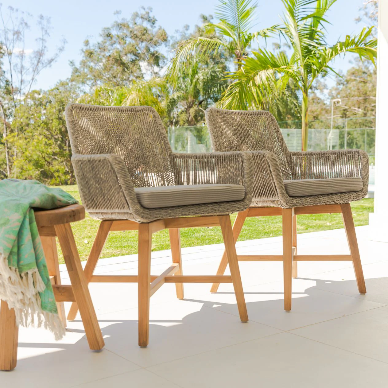 Armenia Outdoor Wicker Dining Chair - Image 10